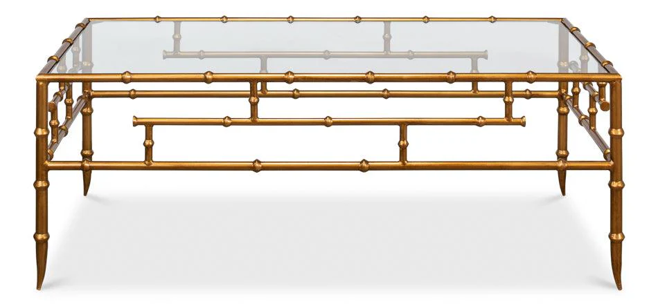 Faux Bamboo Metal Coffee Table 48 - Frankwebs