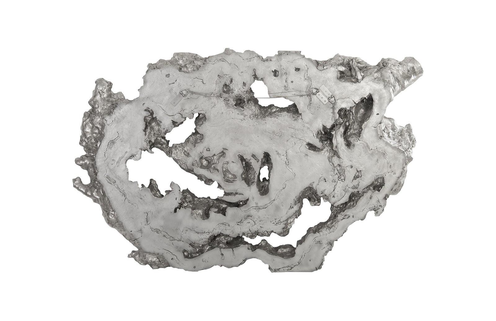 Burled Root Wall Art, Large, Silver Leaf - Frankwebs
