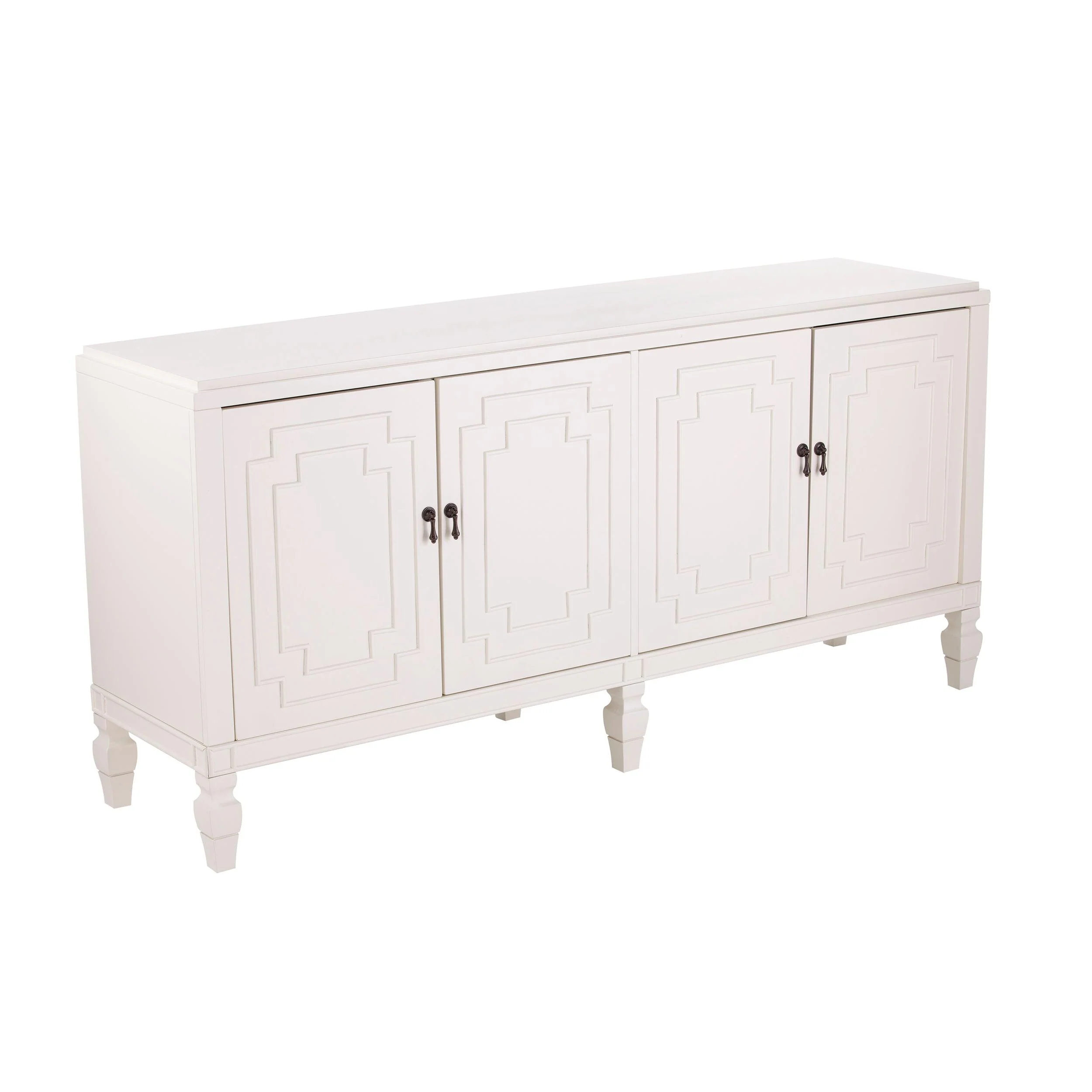 Tropman Antique White Low-Profile Accent Cabinet - Frankwebs