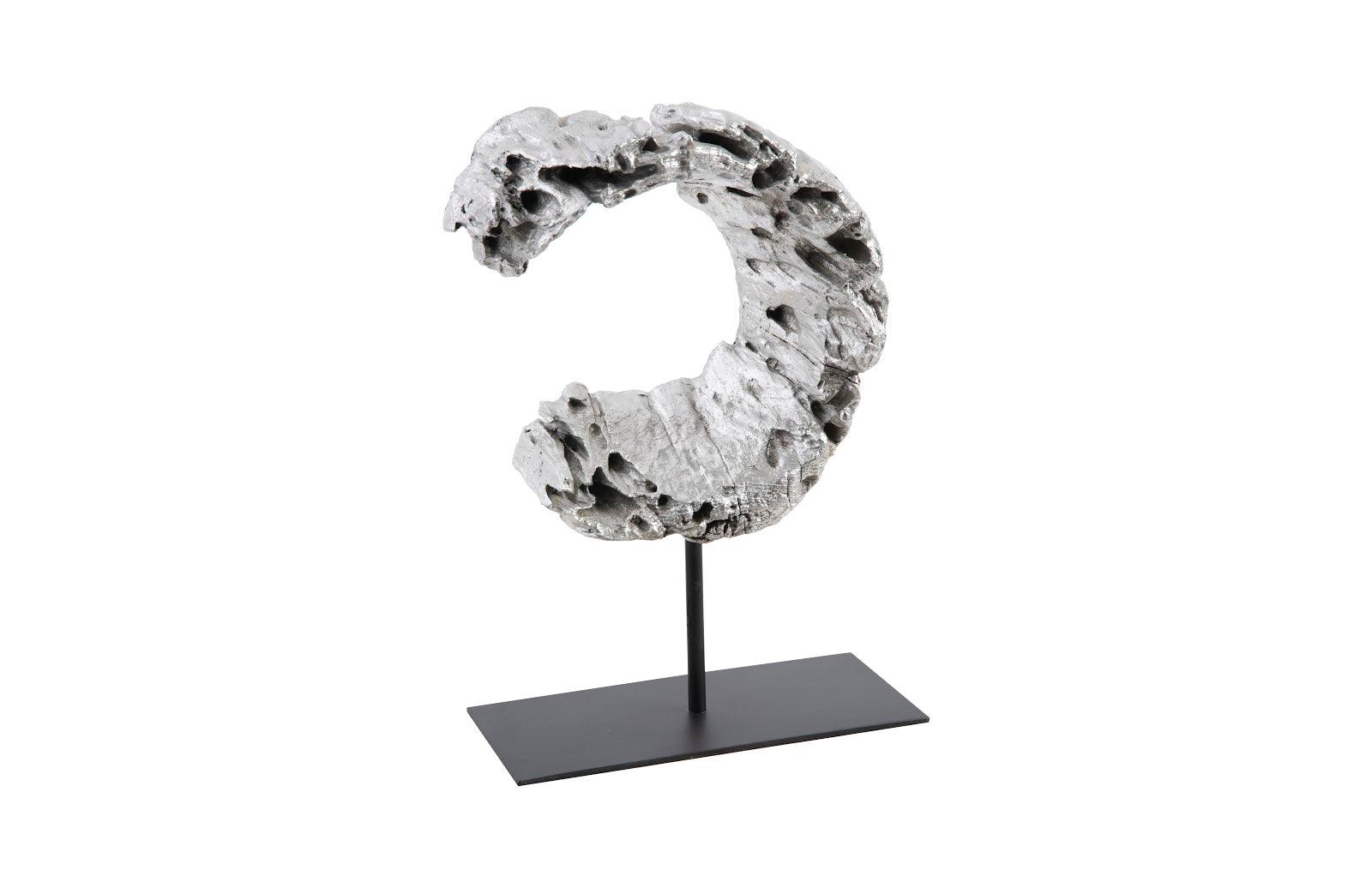 Cast Eroded Wood Circle on Stand - Frankwebs