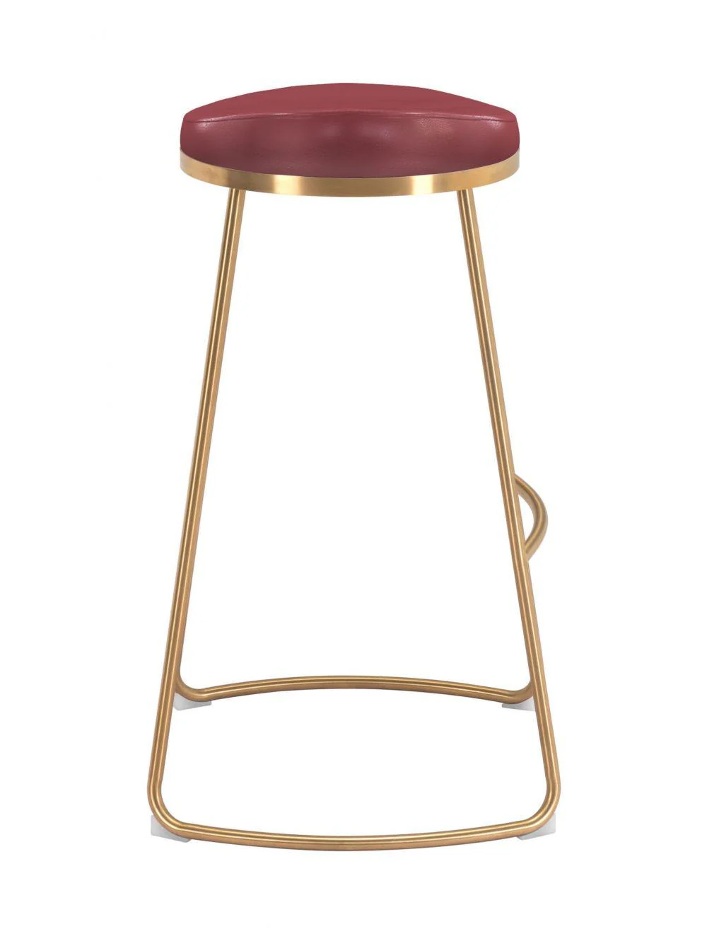 Bree Barstool (Set of 2) Burgundy & Gold - Frankwebs