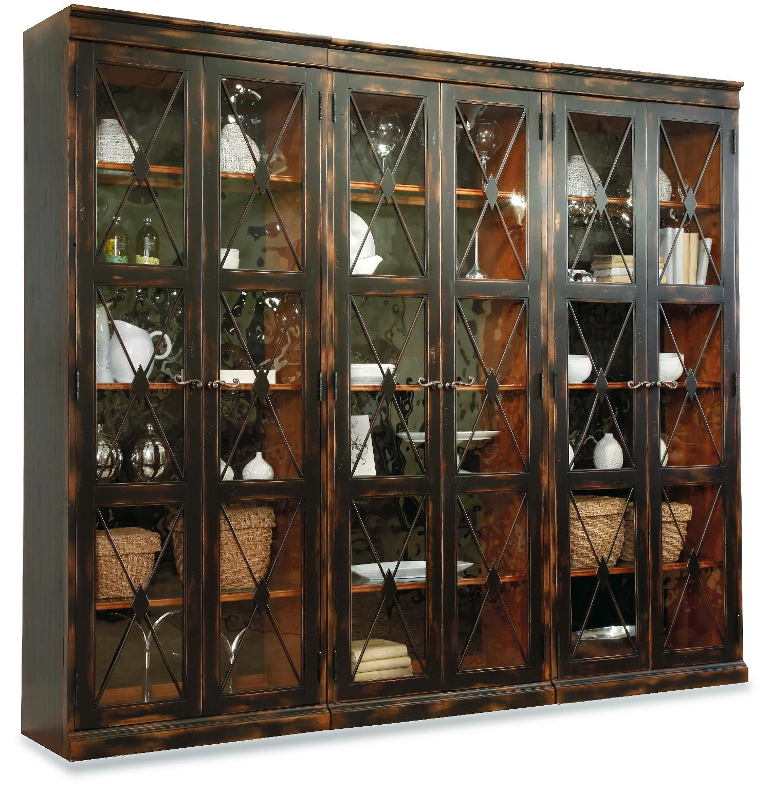 Sanctuary Two-Door Thin Display Cabinet - Ebony - Frankwebs