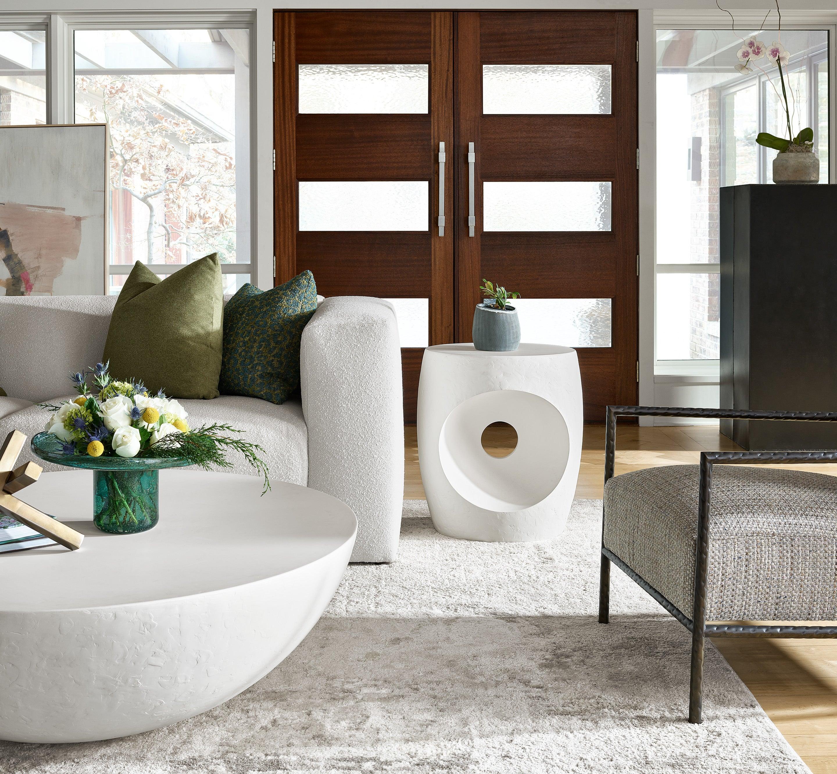 Modern Nomad Oval Textured Accent Table - Frankwebs