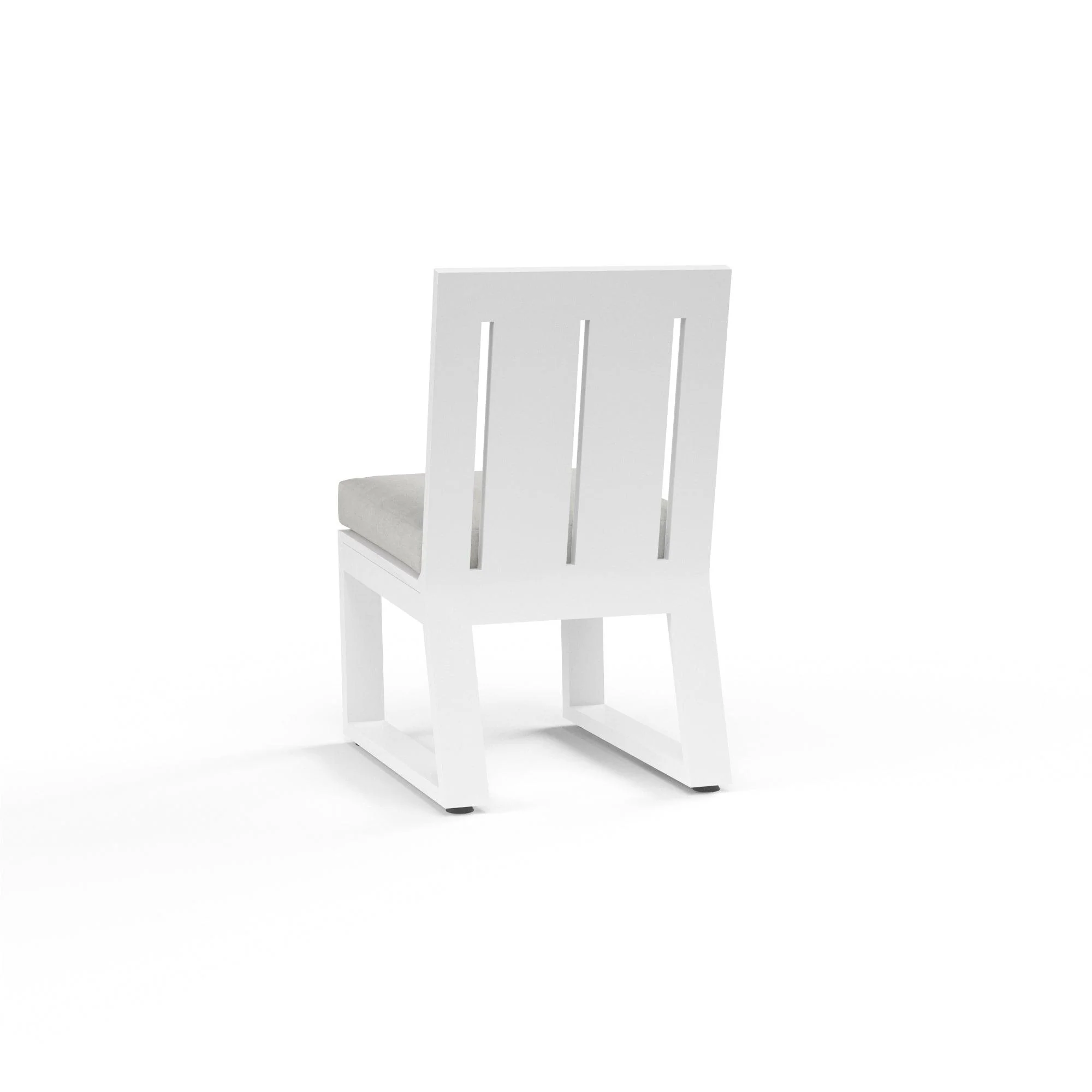 Newport Armless Dining Chair in Cast Silver, No Welt - Frankwebs