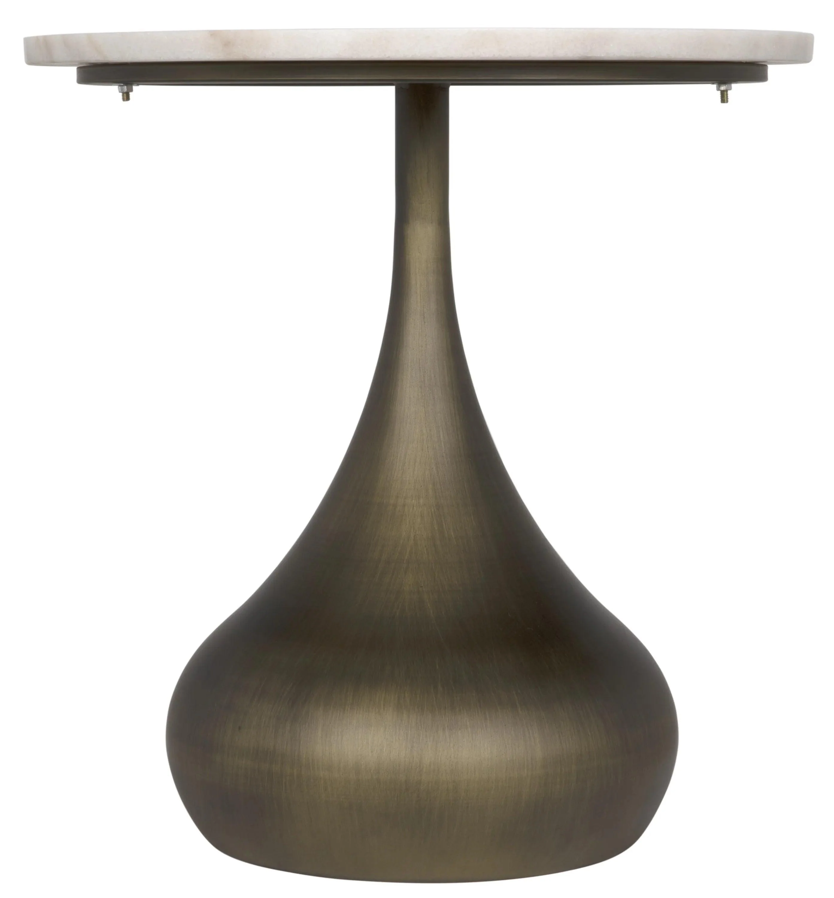 Mateo Side Table, Aged Brass - Frankwebs