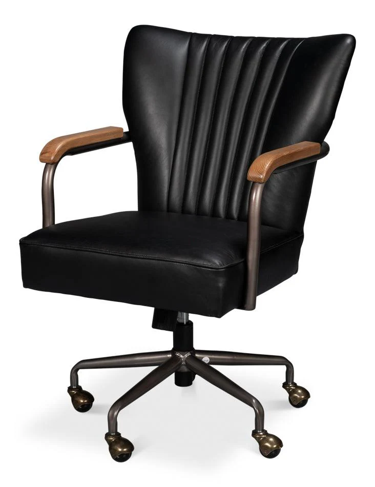 Brooks Swivel Chair - Onyx Black - Frankwebs