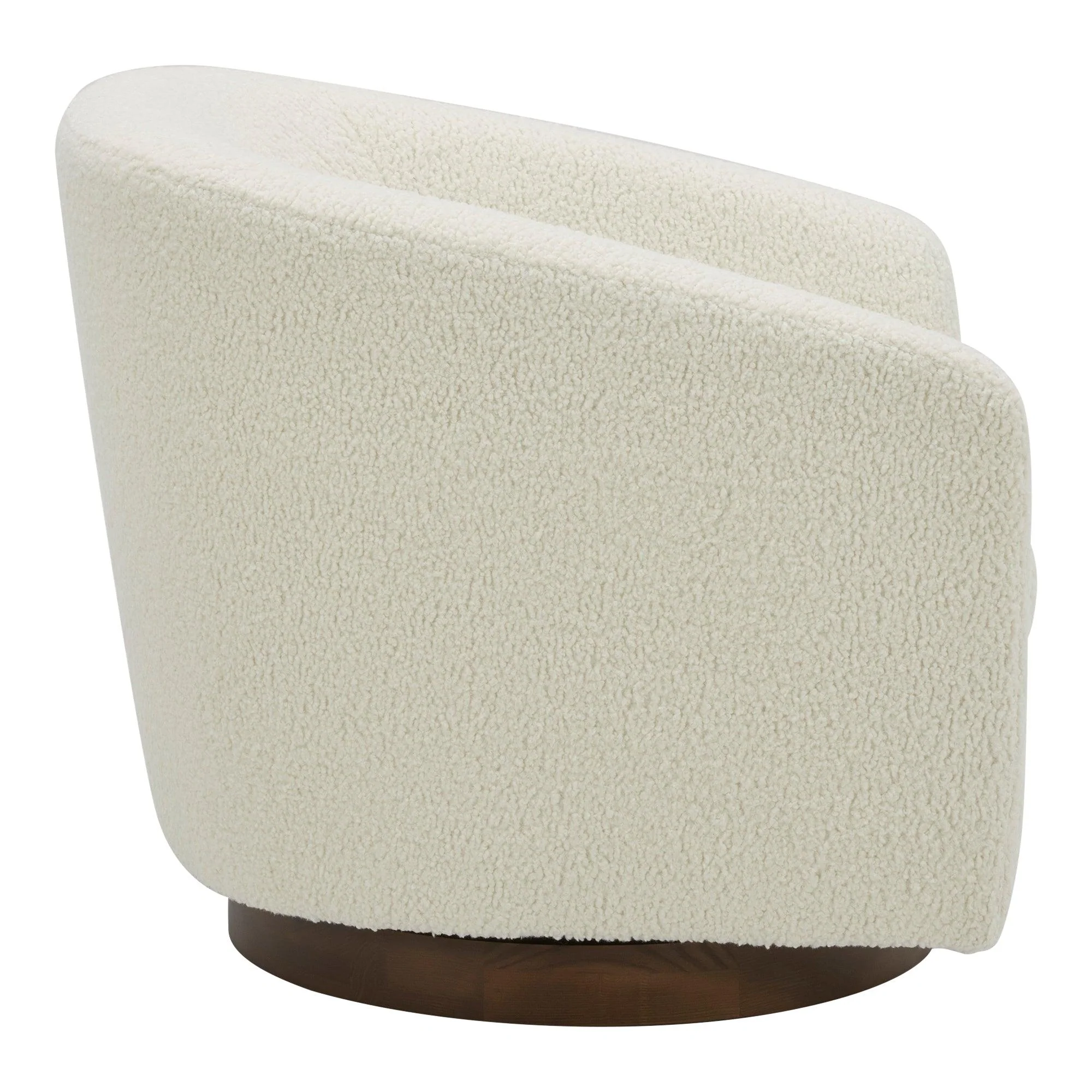 Oscy Swivel Chair Vegan Shearling White - Frankwebs