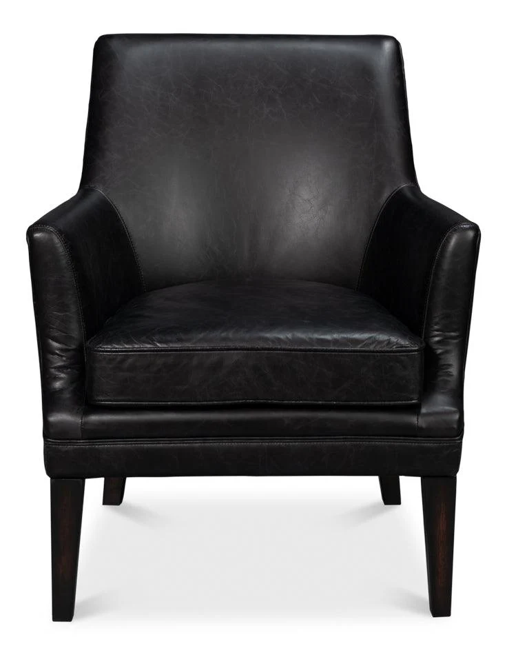 Royalton Distilled Leather Chair Blk - Frankwebs