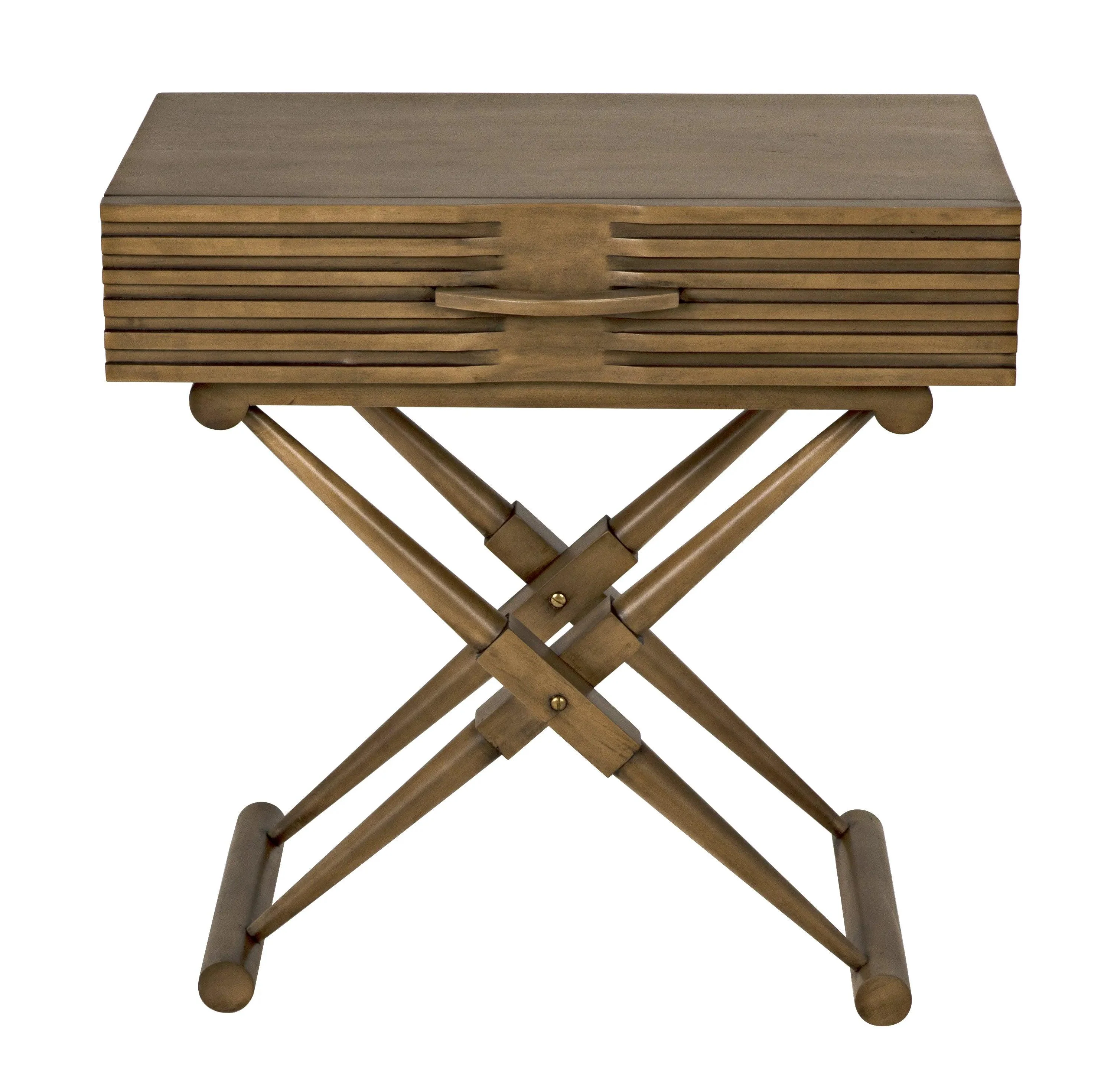 Zanta Side Table, Saddle Brown - Frankwebs