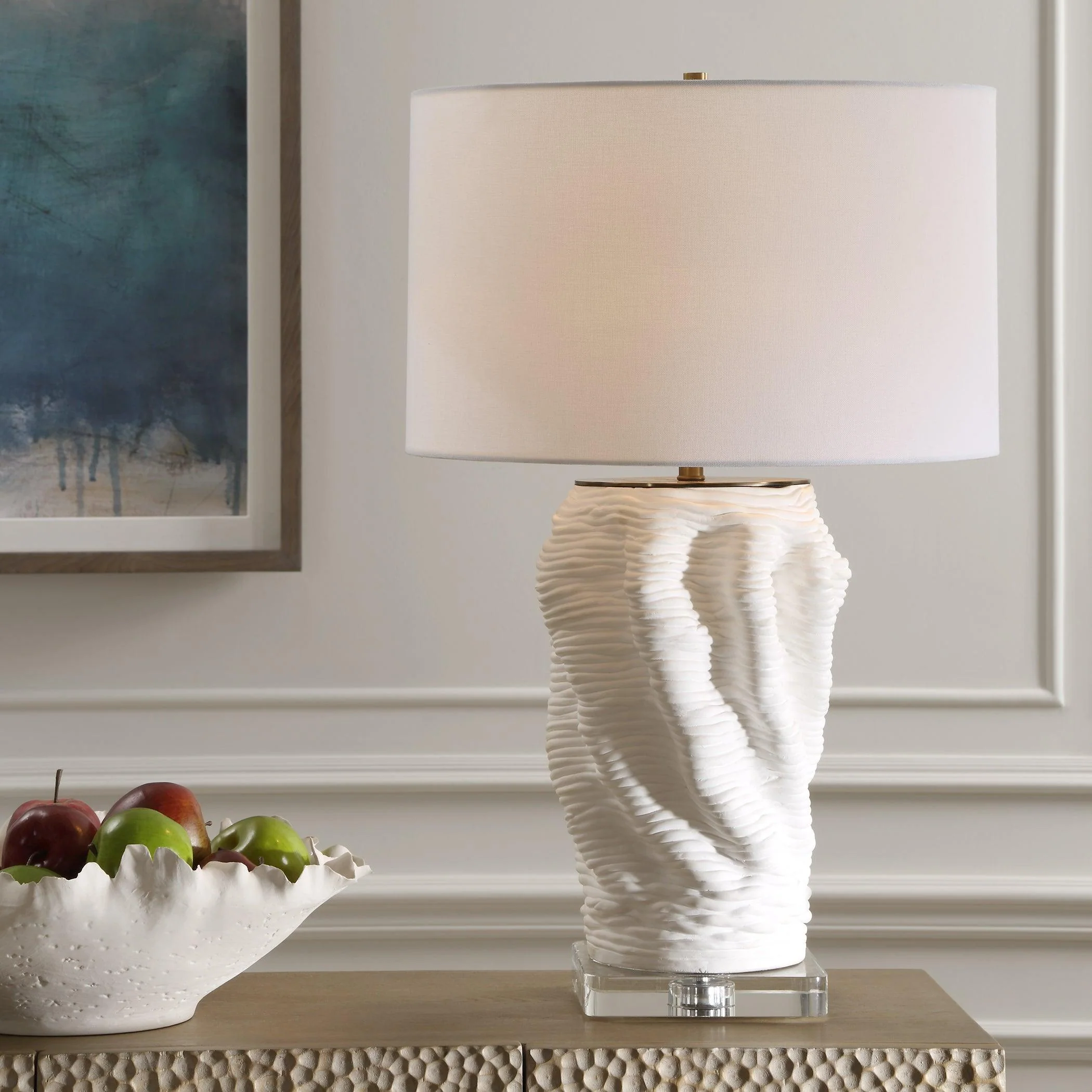Stratified White Table Lamp - Frankwebs