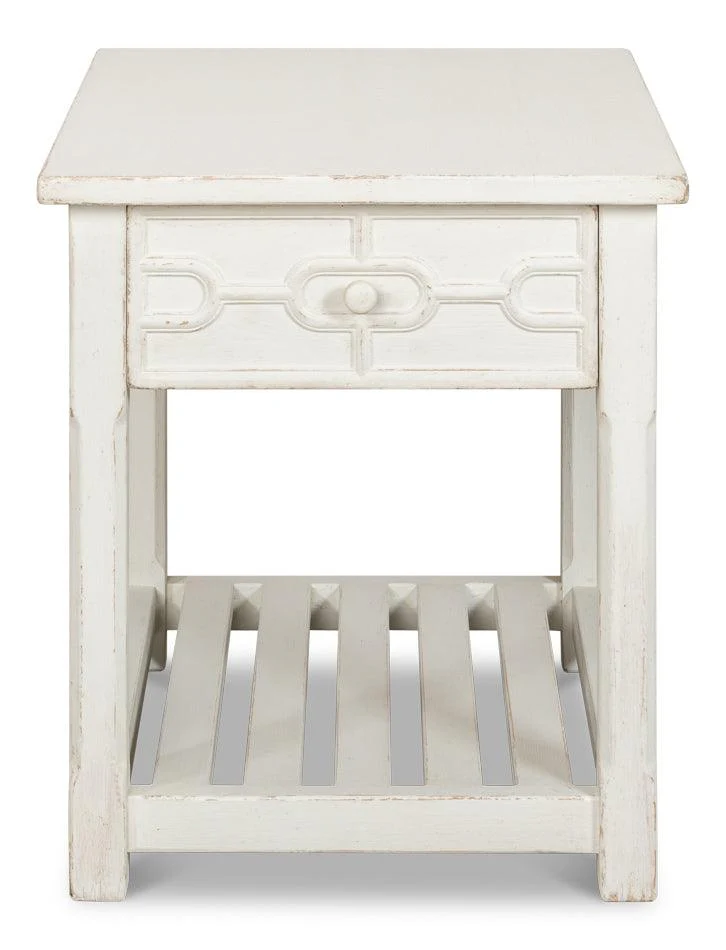 Isla Side Table - Antique White - Frankwebs