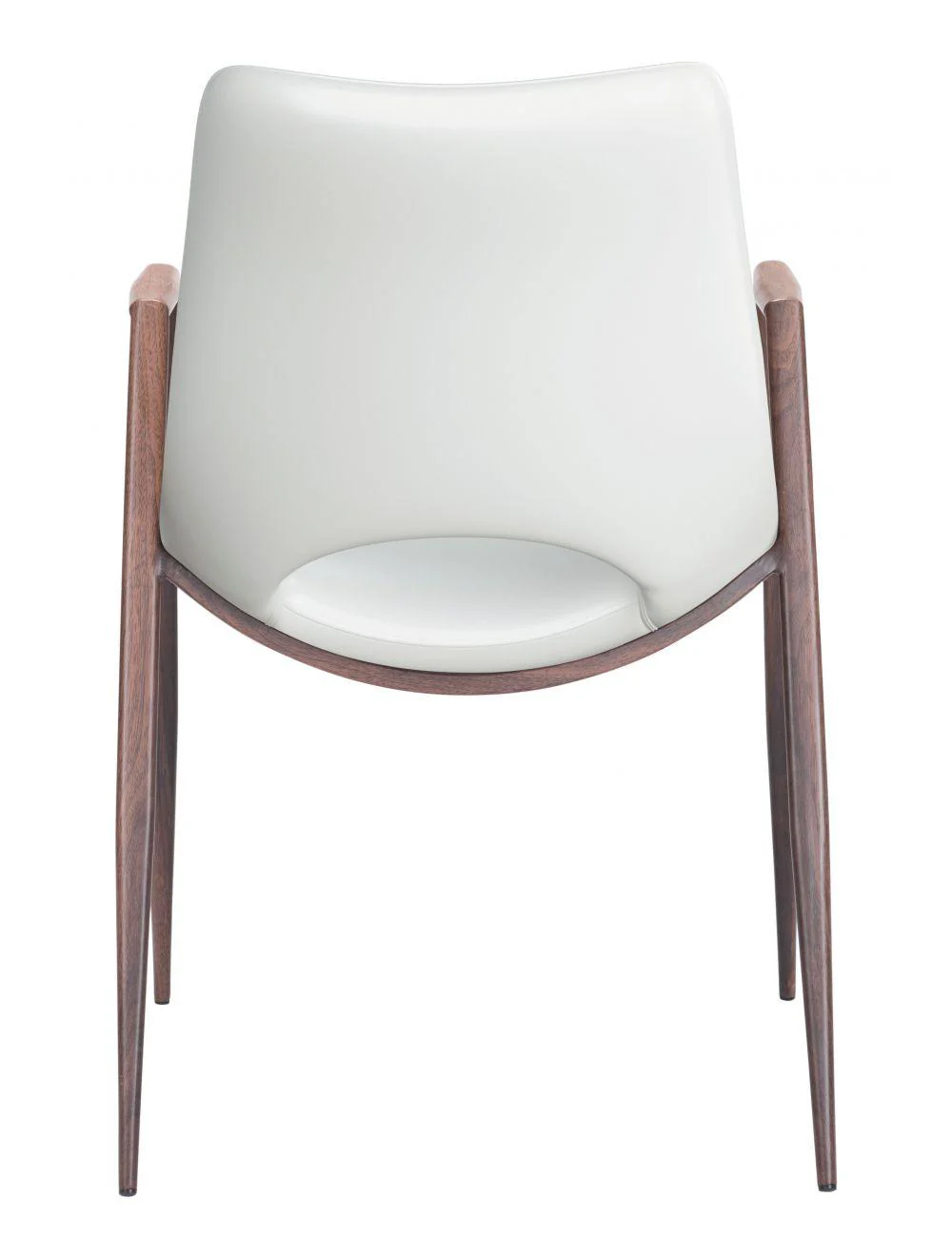 Desi Dining Chair (Set of 2) White & Walnut - Frankwebs