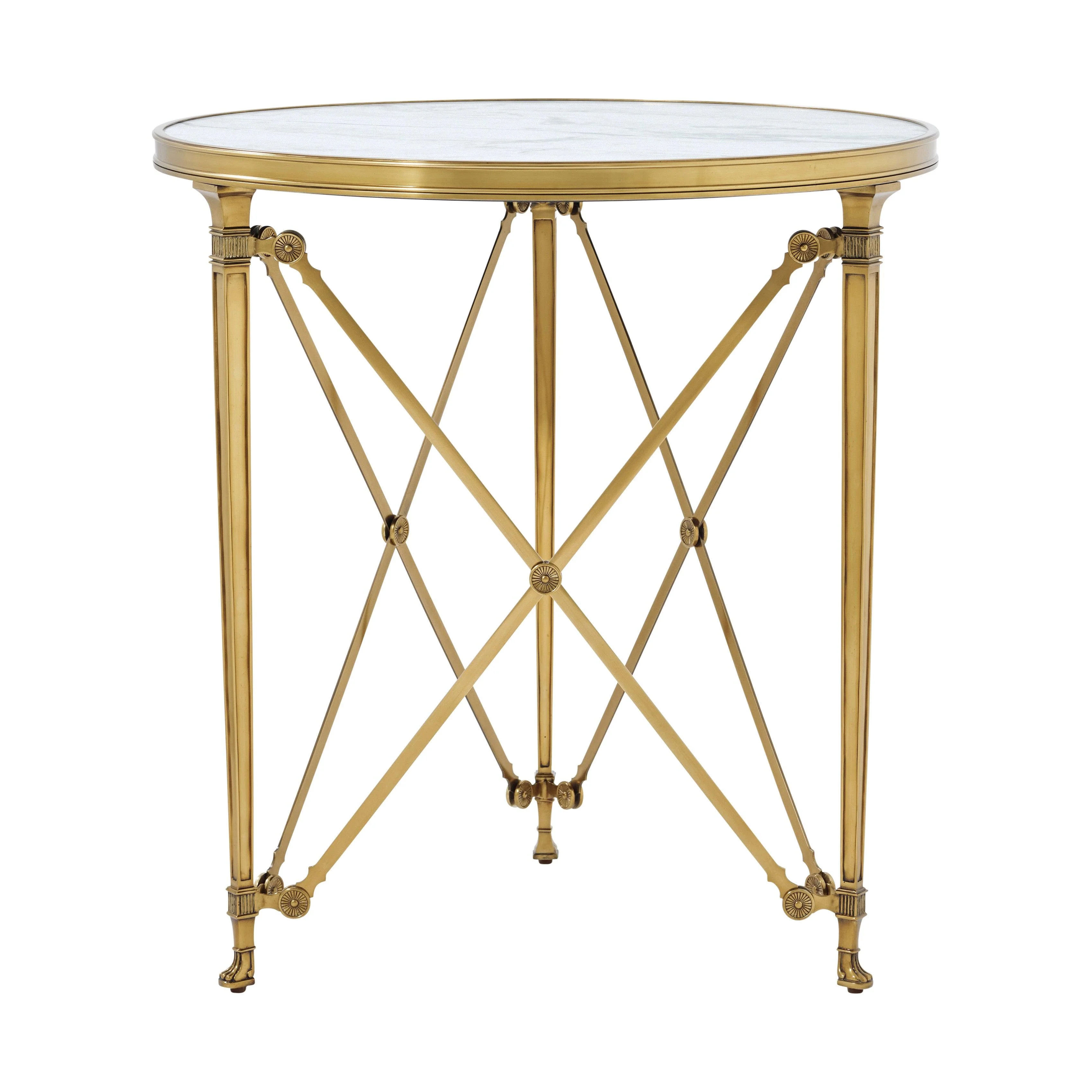 Spencer London Round Brass Center Table - Frankwebs