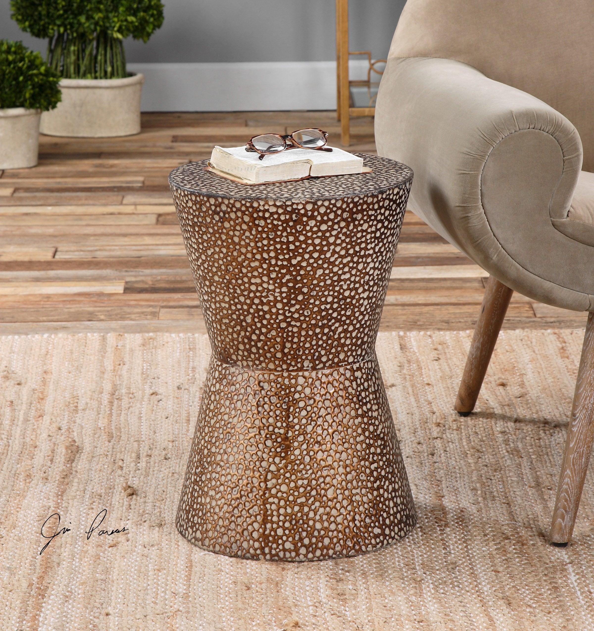 CUTLER DRUM SHAPED ACCENT TABLE - Frankwebs