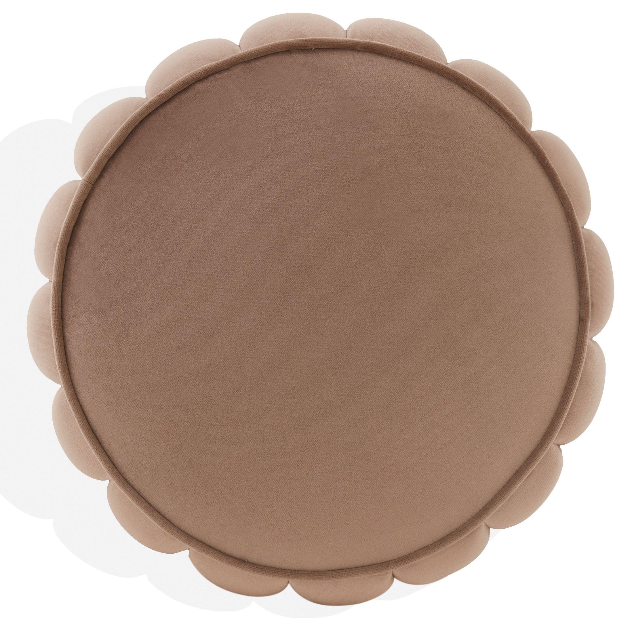 SHERRIE ROUND CHANNEL TUFTED OTTOMAN - Frankwebs