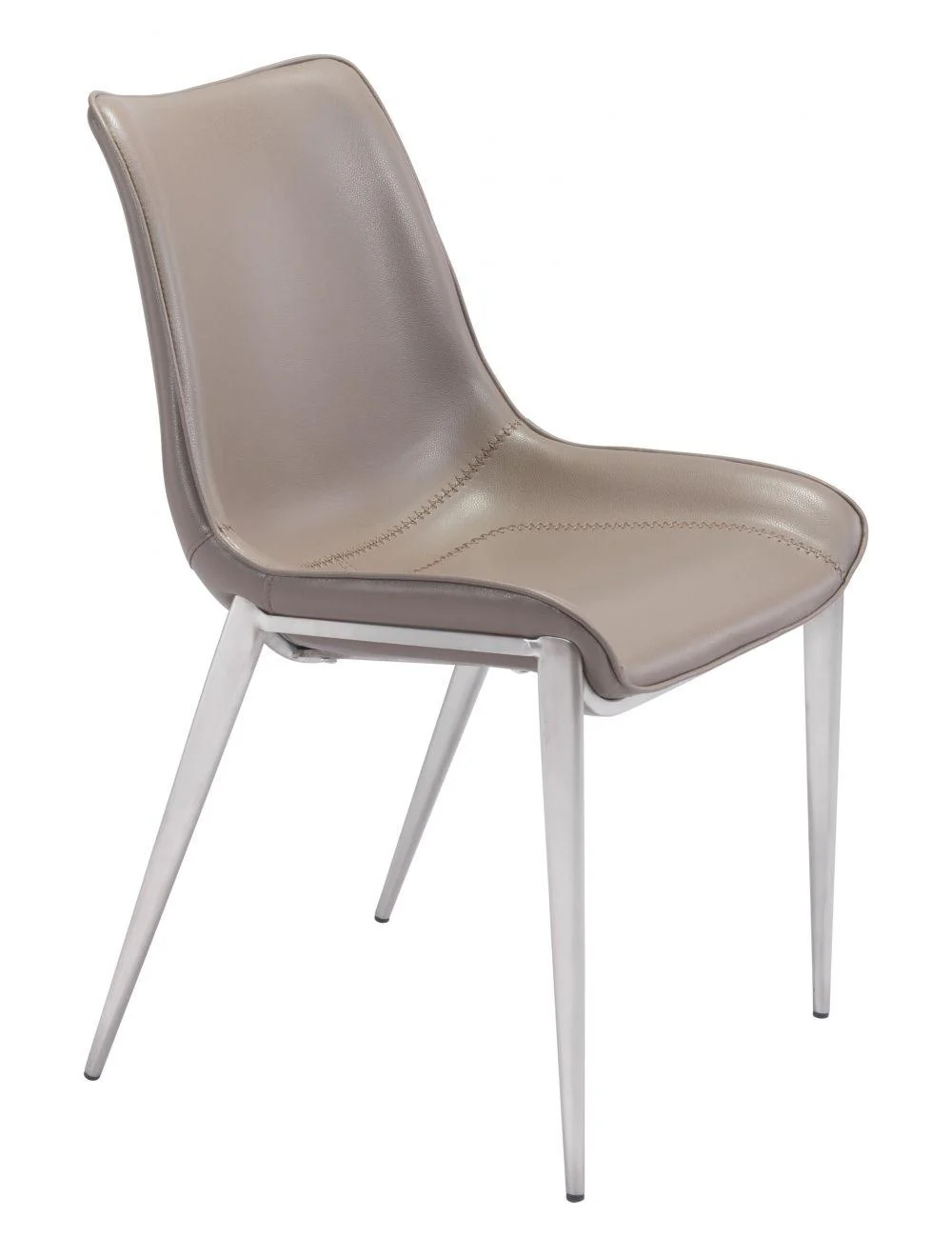 Magnus Dining Chair (Set of 2) Gray & Silver - Frankwebs