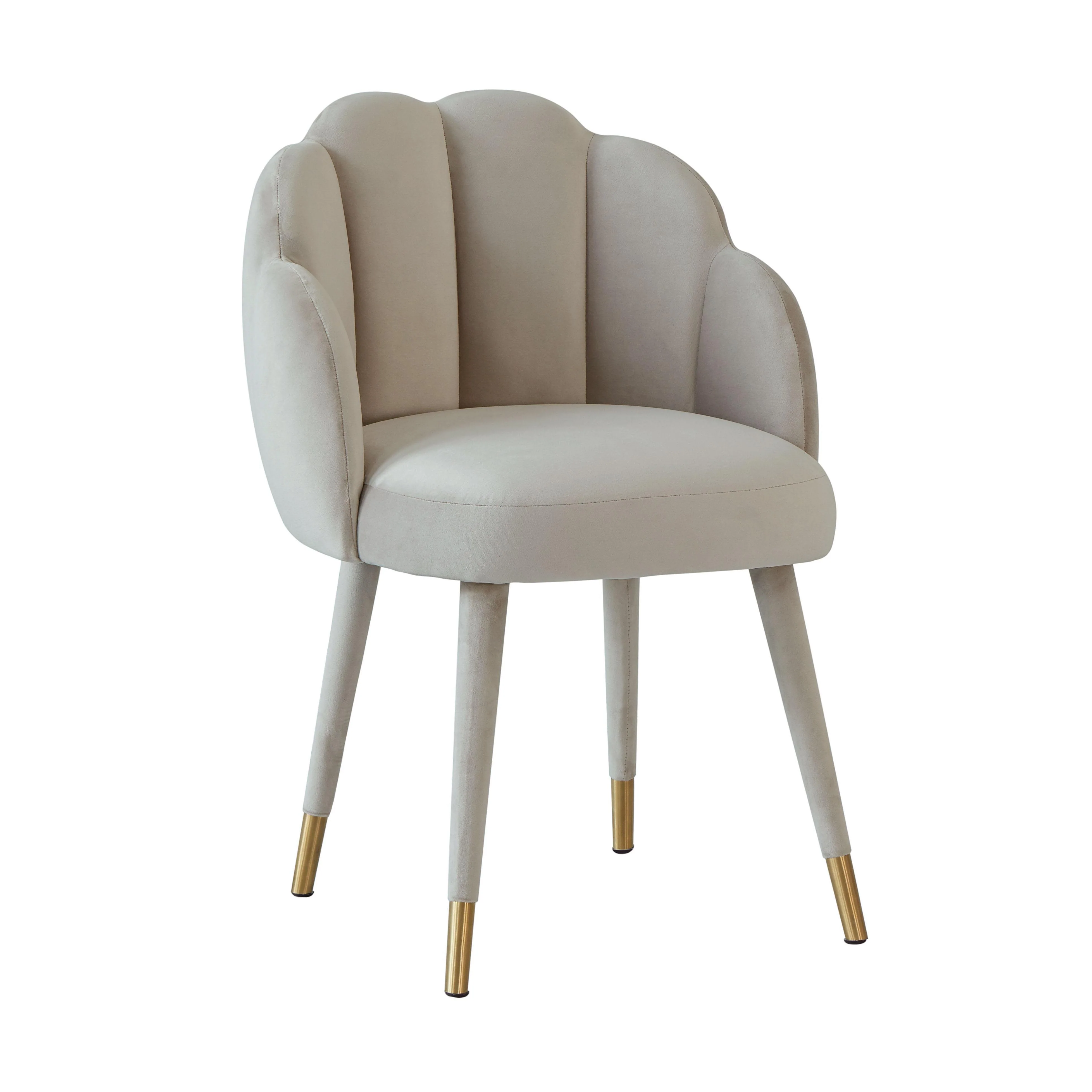 Gardenia Light Grey Velvet Dining Chair - Frankwebs