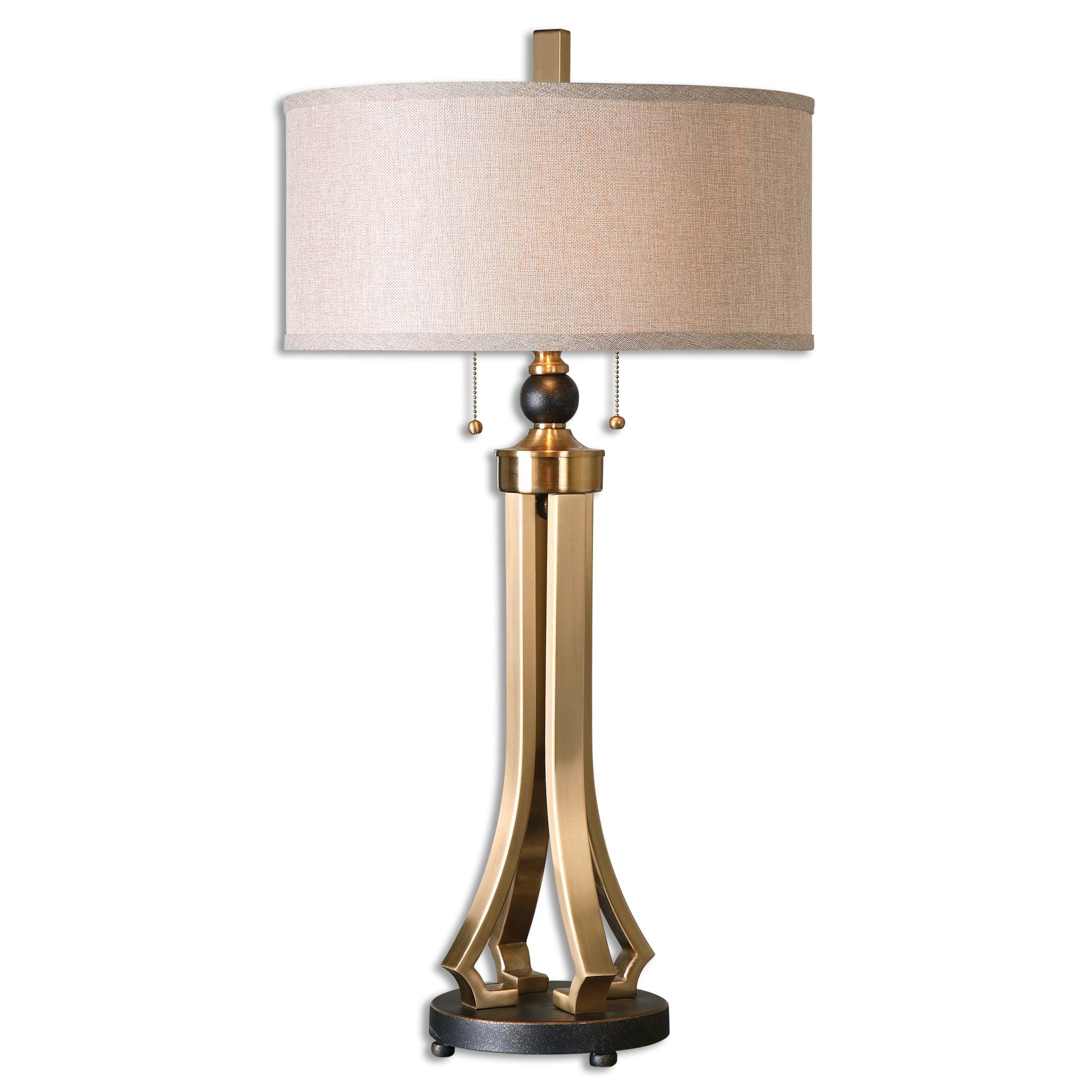 SELVINO BRUSHED BRASS TABLE LAMP - Frankwebs