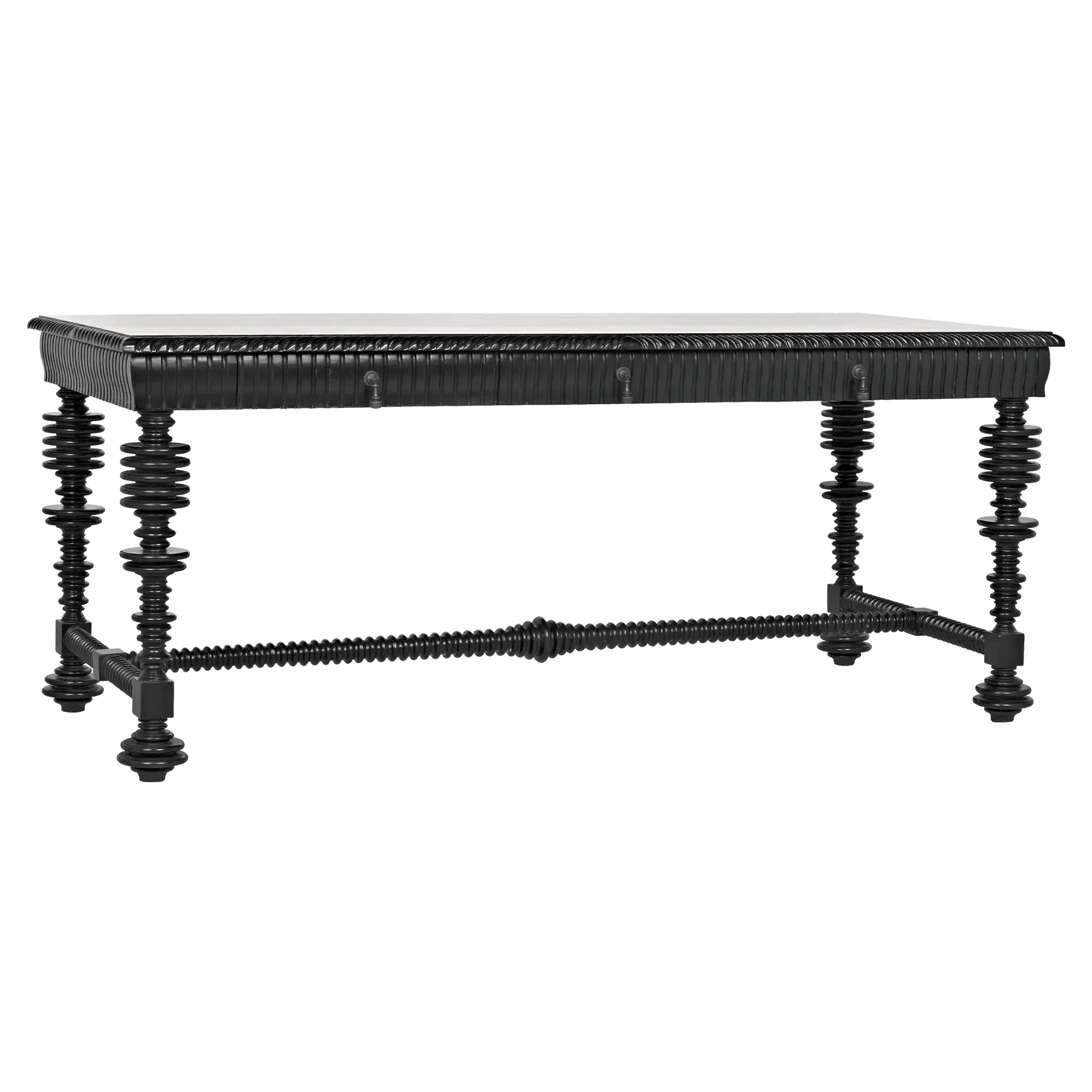 Portuguese Desk, Hand Rubbed Black - Frankwebs