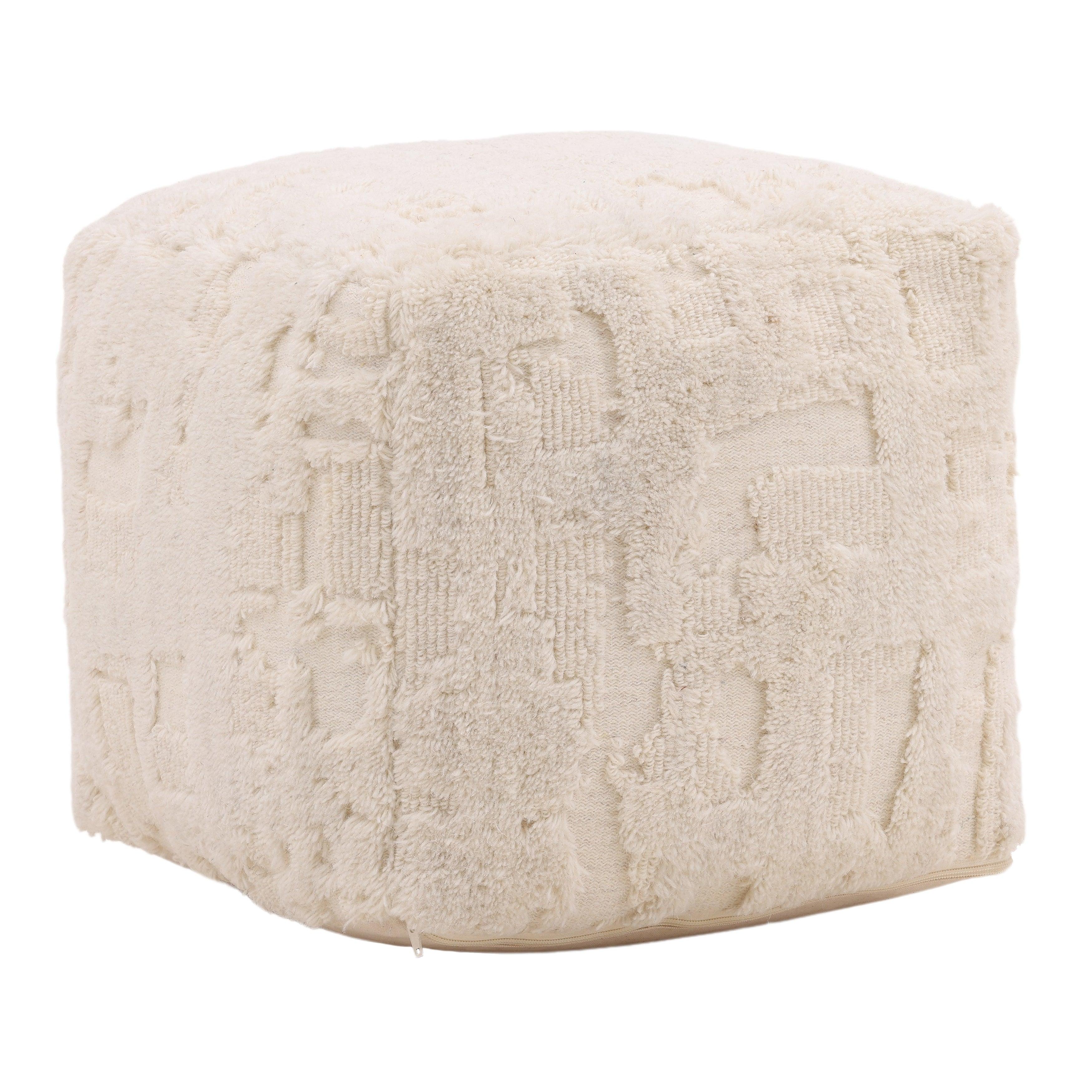 Hiver Pouf Ivory - Frankwebs