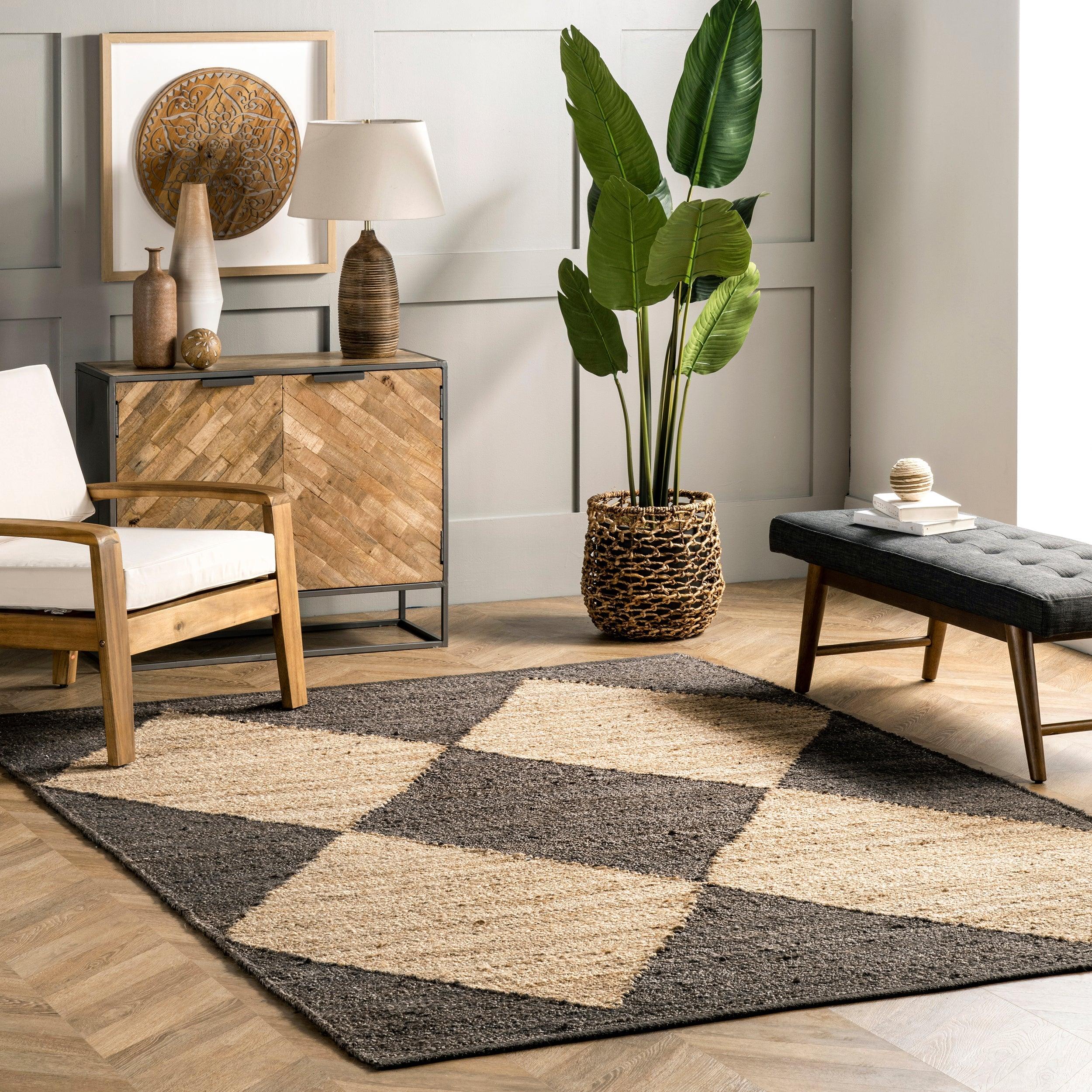 Pandora Diamond Jute Area Rug - Frankwebs
