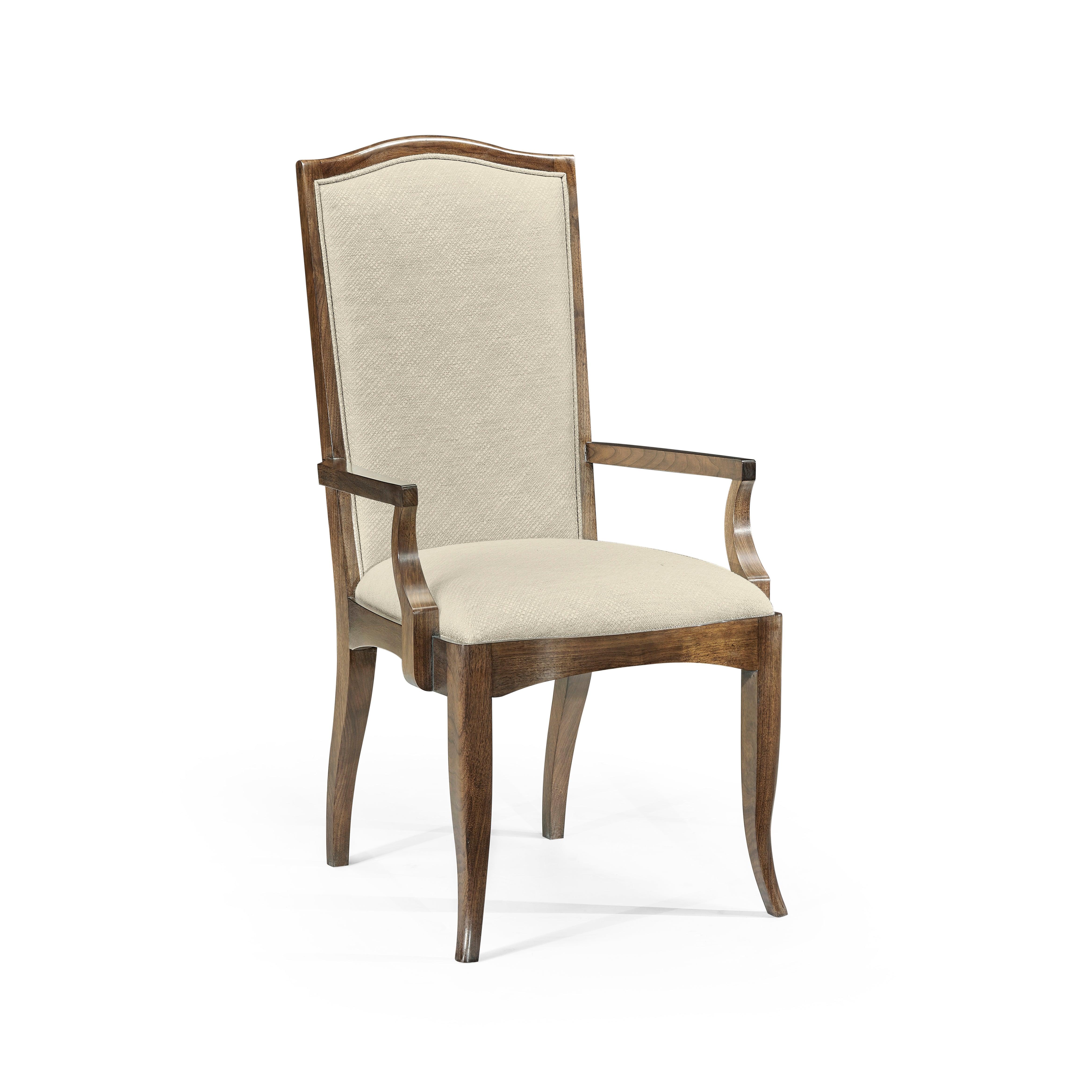 Berkley Walnut Dining Armchair, Upholstered in Skipper - Frankwebs