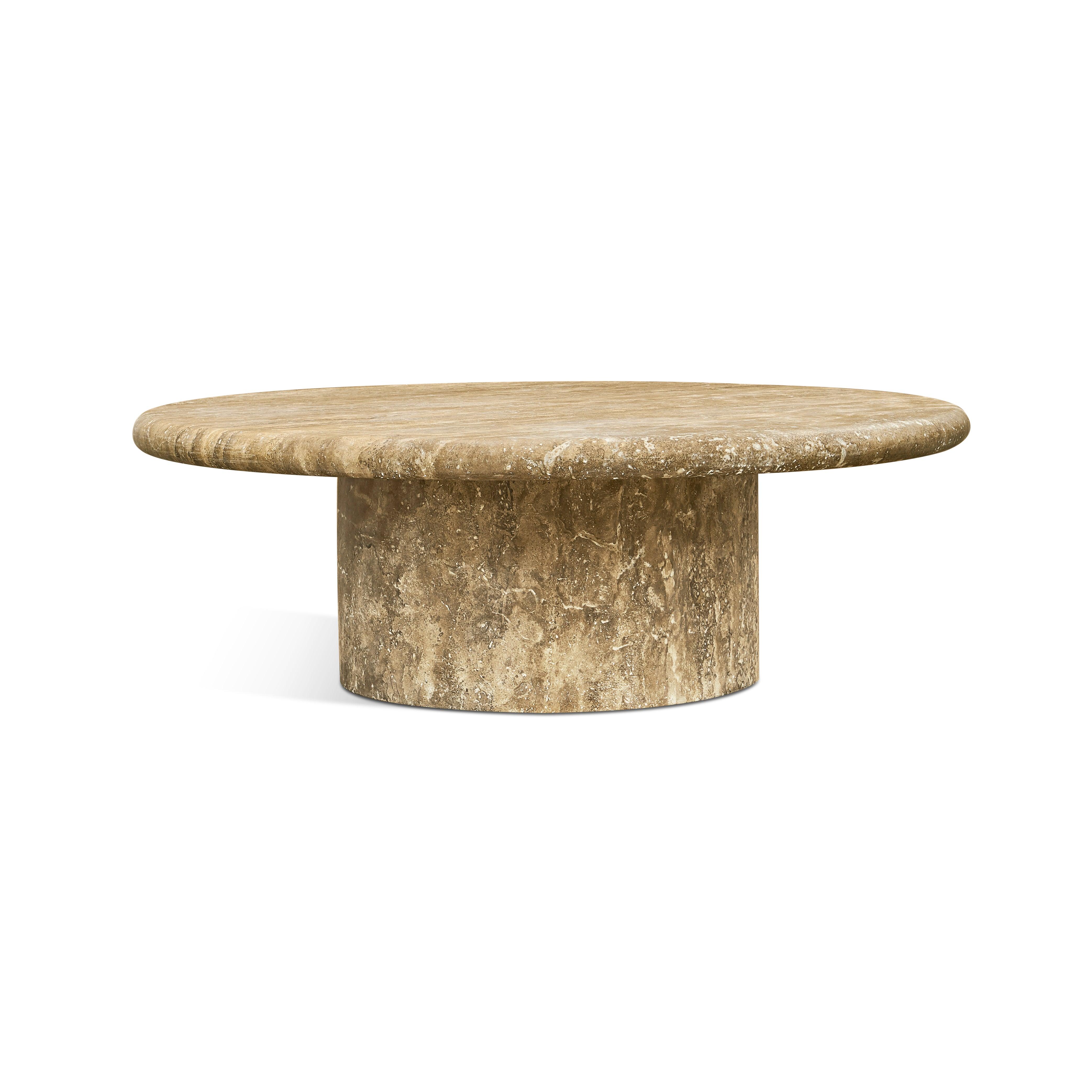 Water Billow Travertine Cocktail Table - Frankwebs