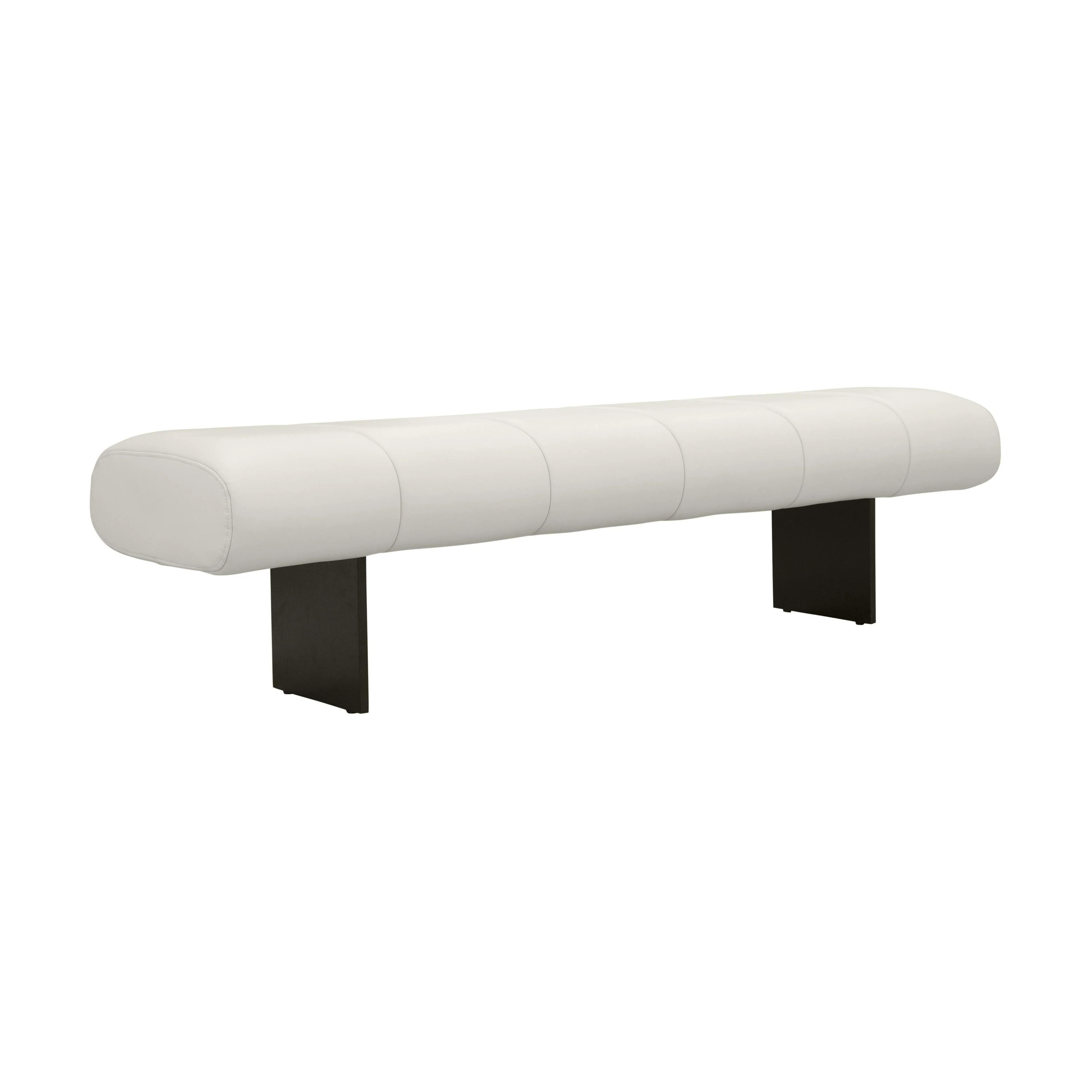 Karol Cream Vegan Leather Bench - Frankwebs