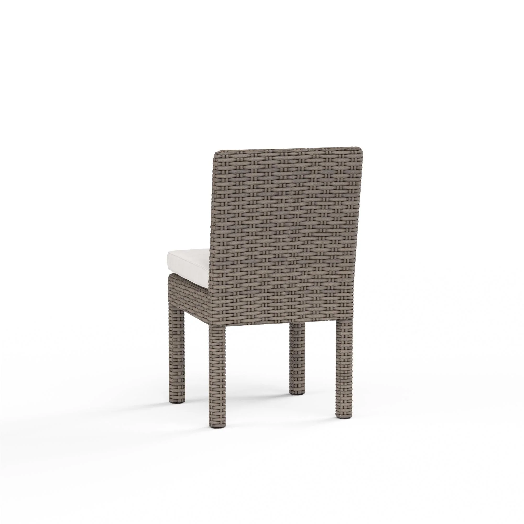 Coronado Armless Dining Chair in Canvas Flax w/ Self Welt - Frankwebs