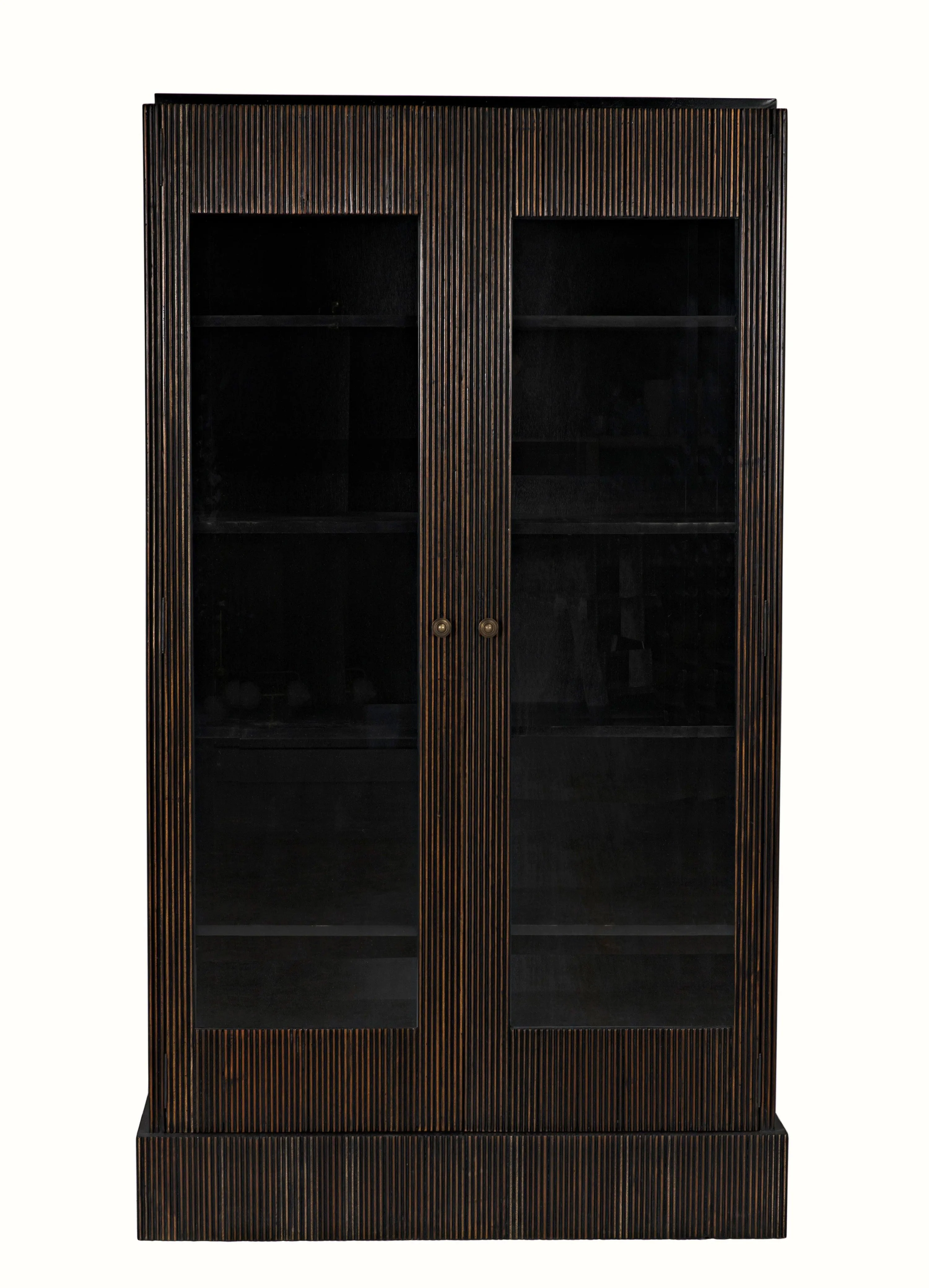 Noho Hutch, Hand Rubbed Black with Light Brown Trim - Frankwebs