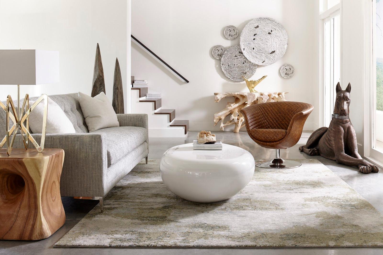 River Stone Coffee Table, Small, Gel Coat White - Frankwebs