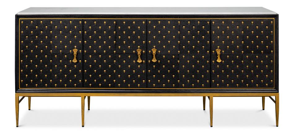 Palisade Shagreen Credenza - Black - Frankwebs