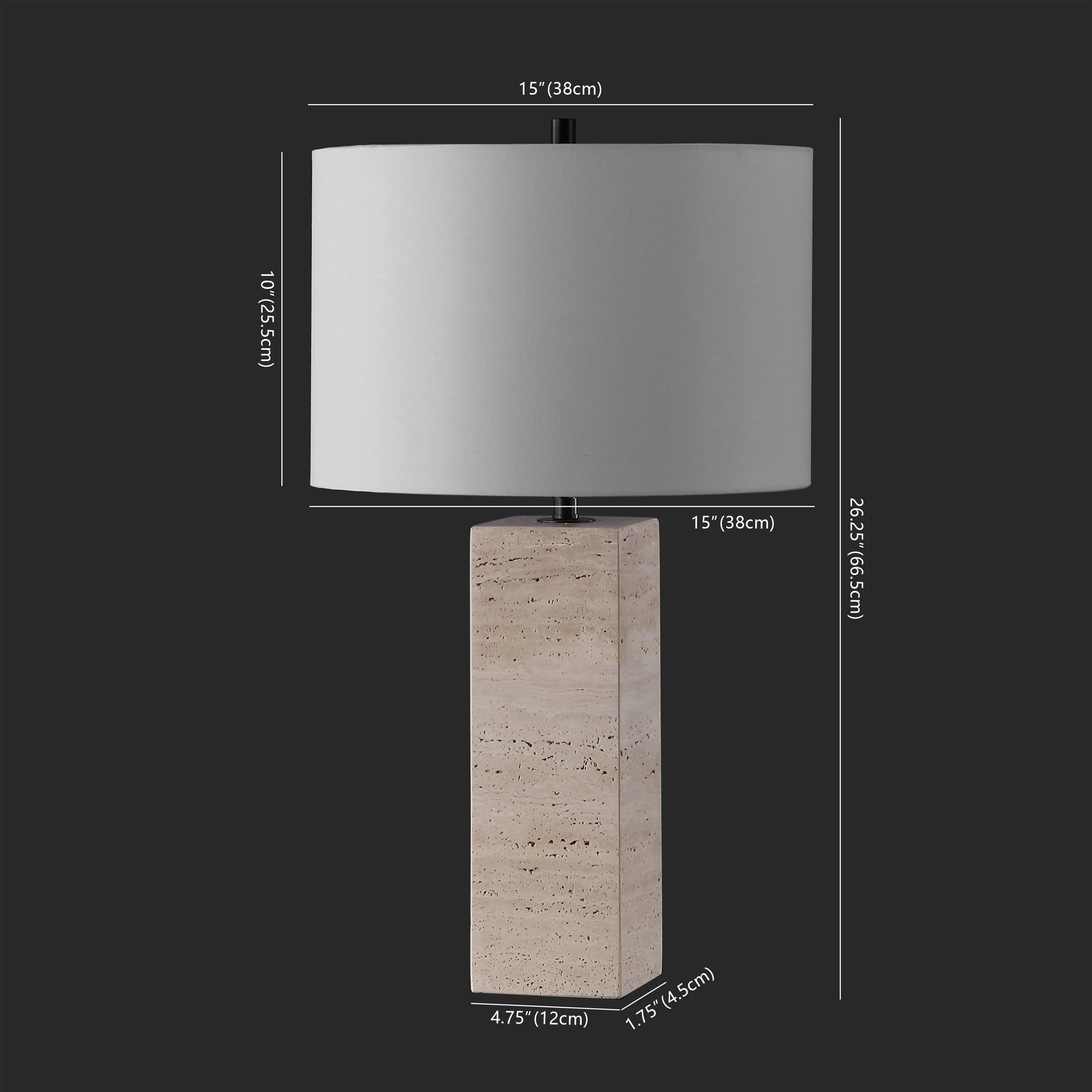 KATEBRYN TRAVERTINE TABLE LAMP - Frankwebs