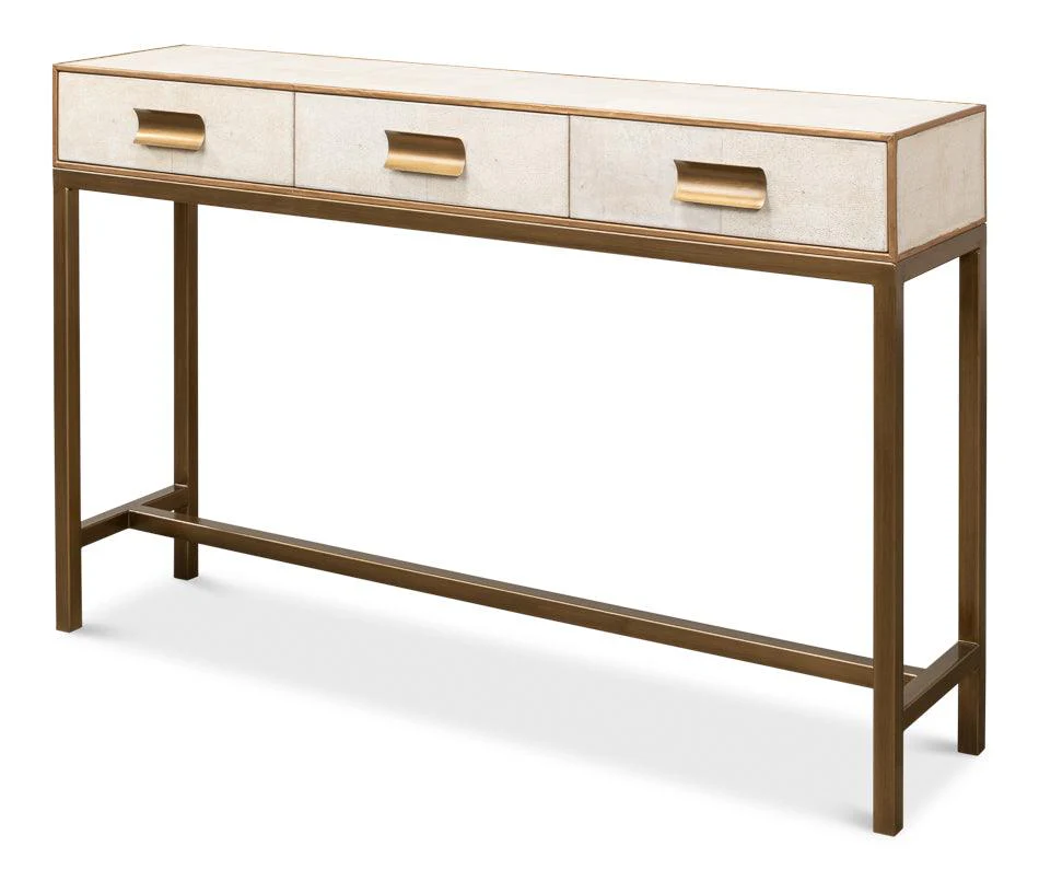 Gideon Shagreen Console - Osprey White - Frankwebs