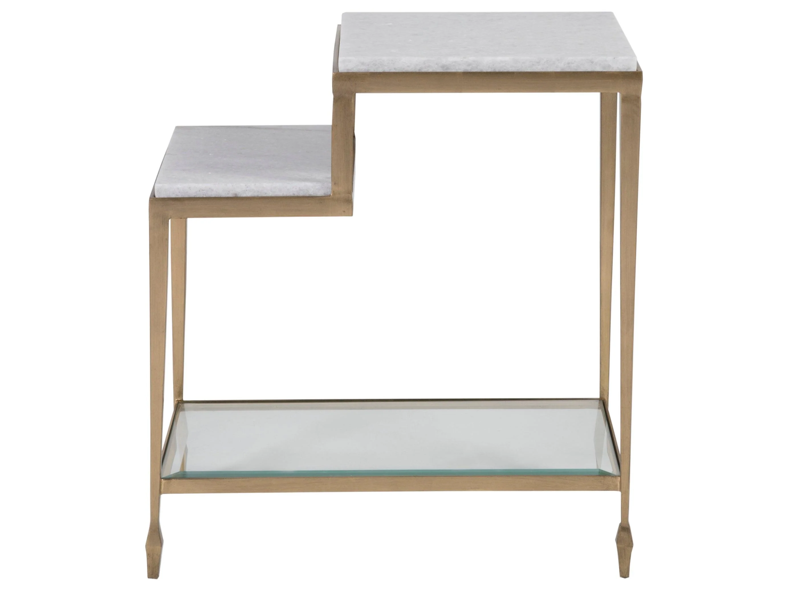 Signature Designs Sashay Gold Rectangular End Table - Frankwebs