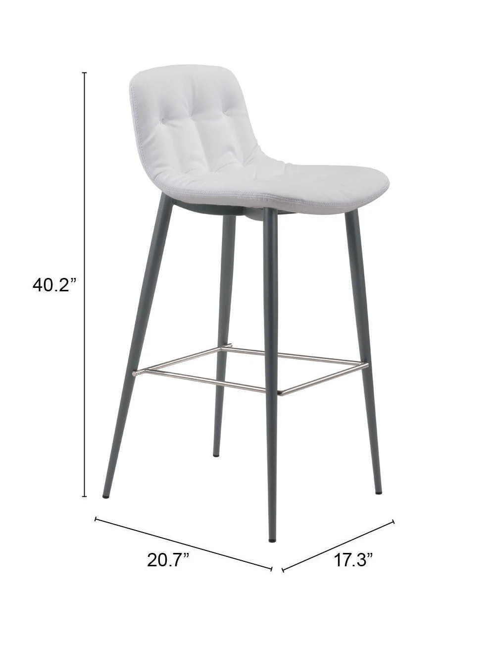 Tangiers Bar Chair (Set of 2) White - Frankwebs