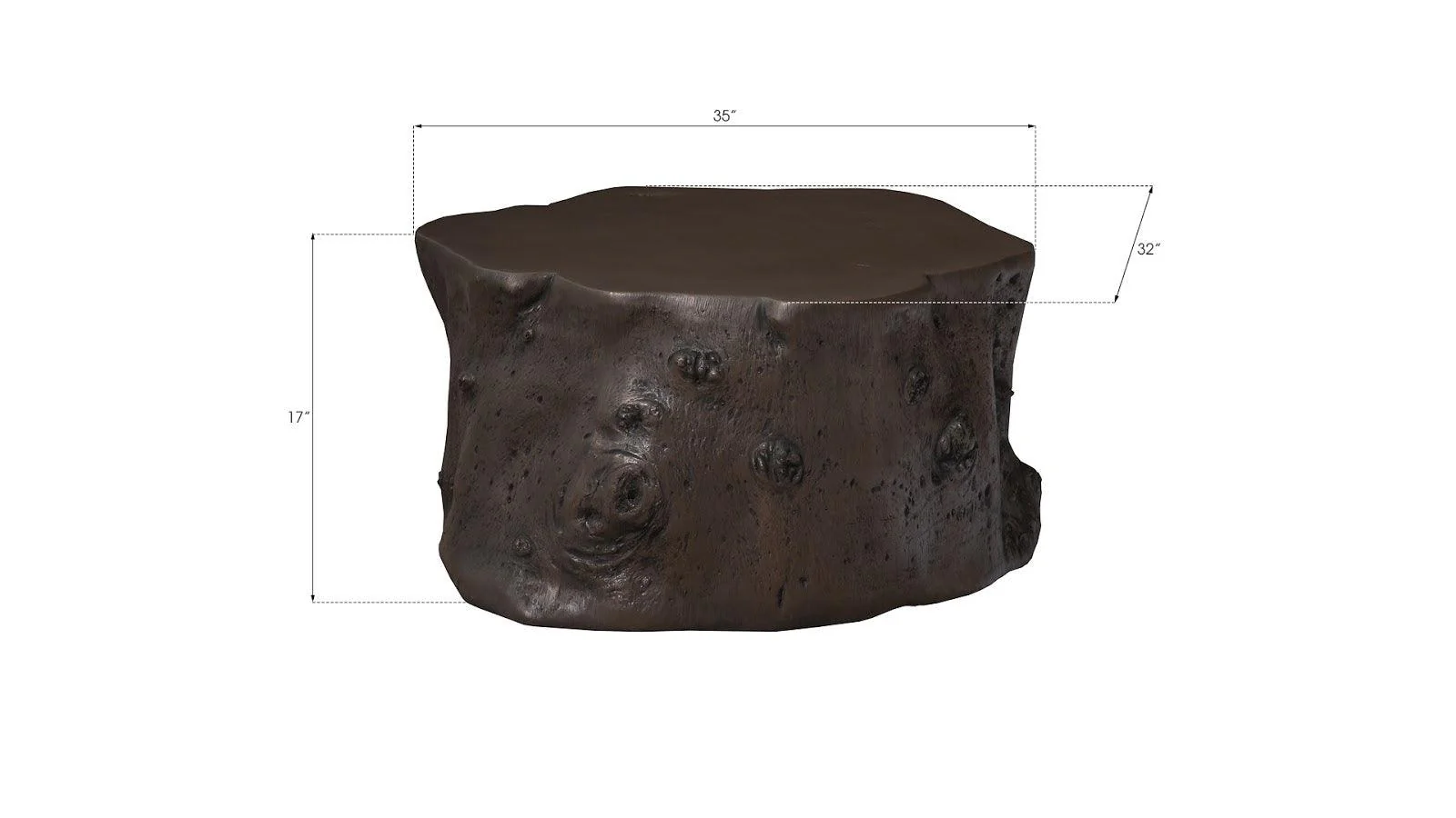 Log Coffee Table, Bronze - Frankwebs