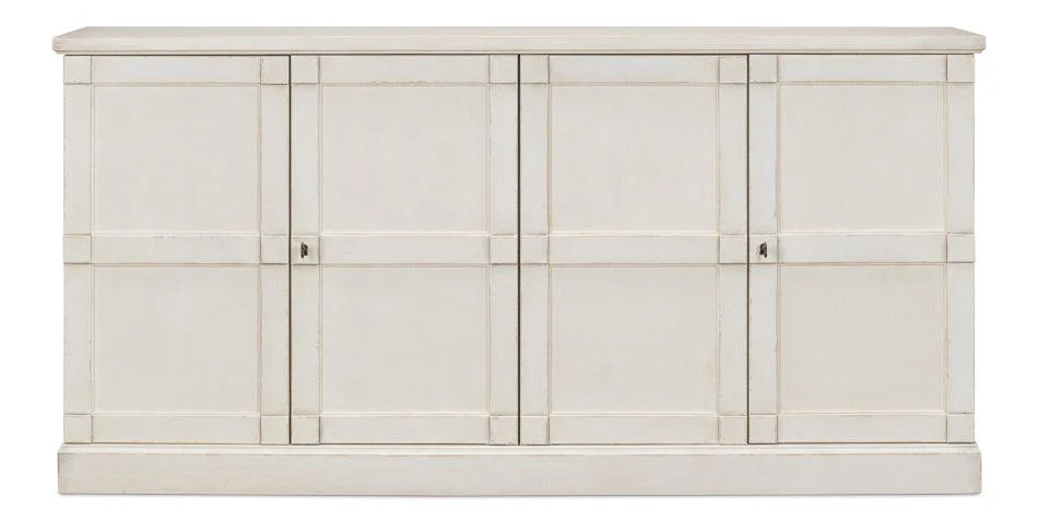 Lionisio Buffet 75 Stucco Wht Wood Drs - Frankwebs