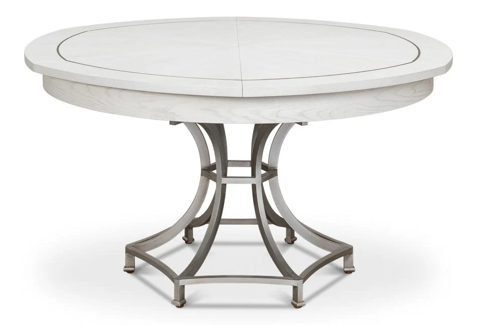 Sunset Jupe Dining Tbl Med Working White - Frankwebs