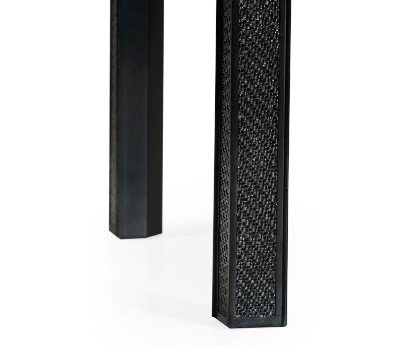 Traditional Accents Ebonized & Rattan Parson Table - Frankwebs