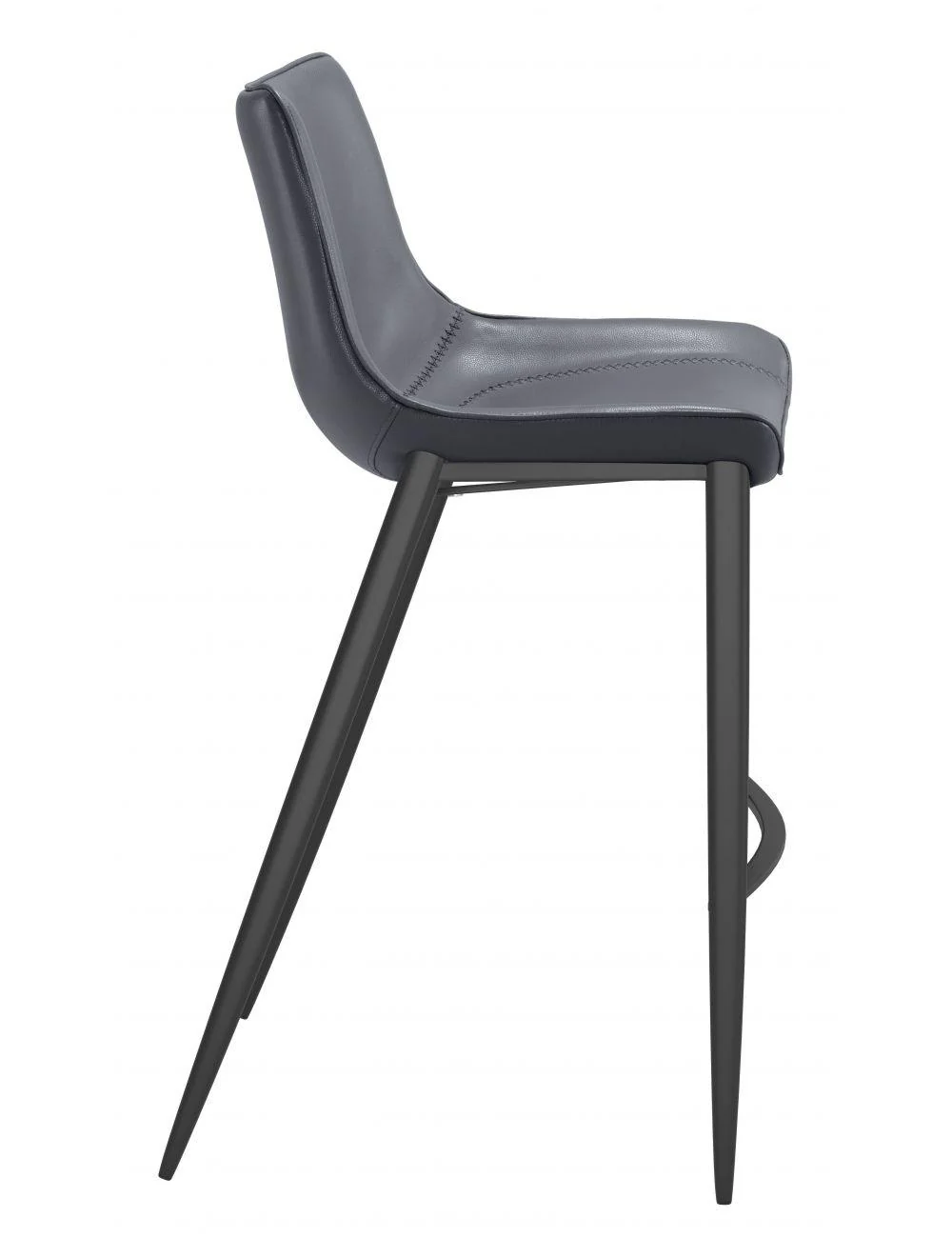 Magnus Bar Chair (Set of 2) Dark Gray & Black - Frankwebs
