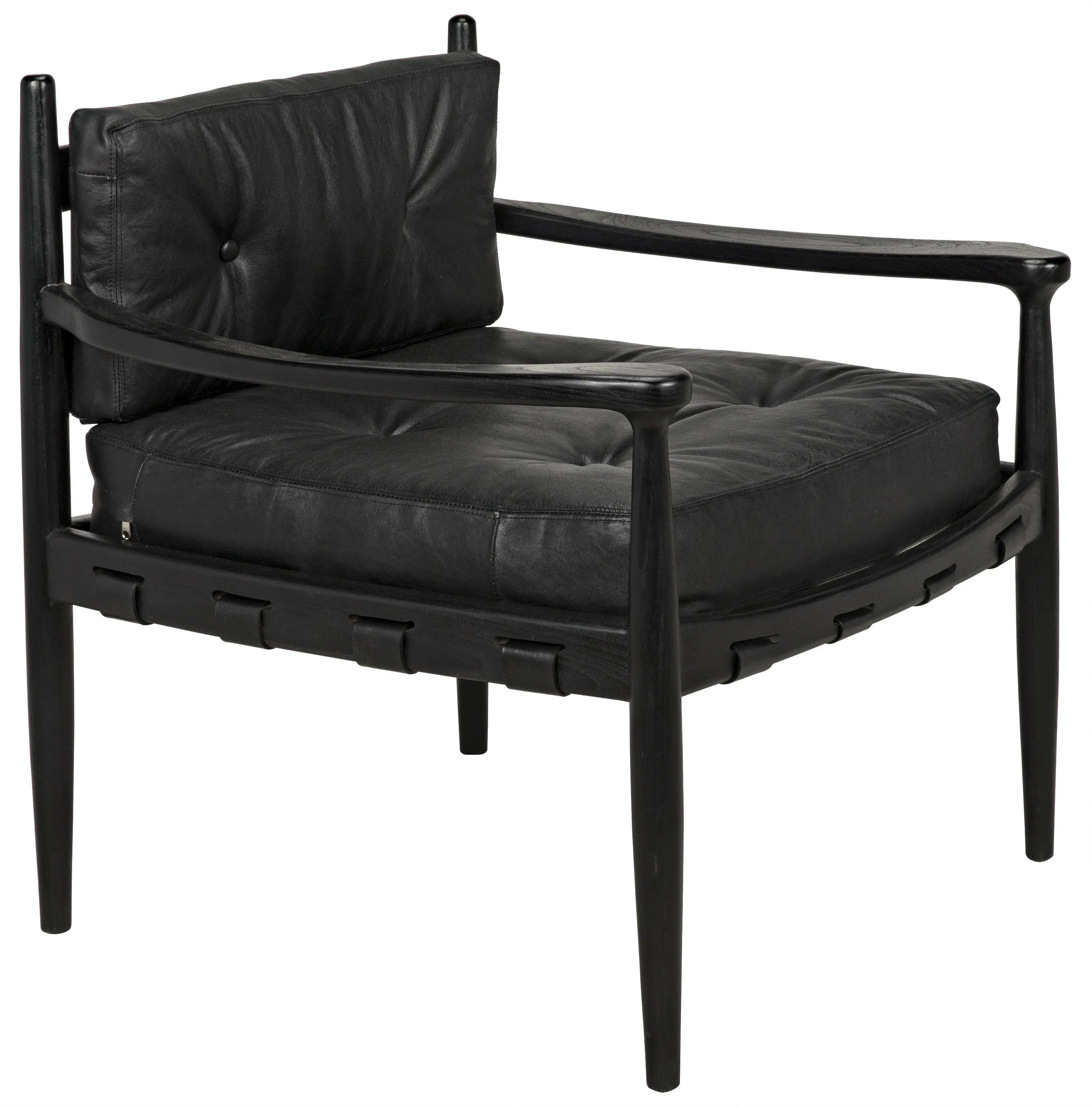 Fogel Lounge Chair, Charcoal Black - Frankwebs