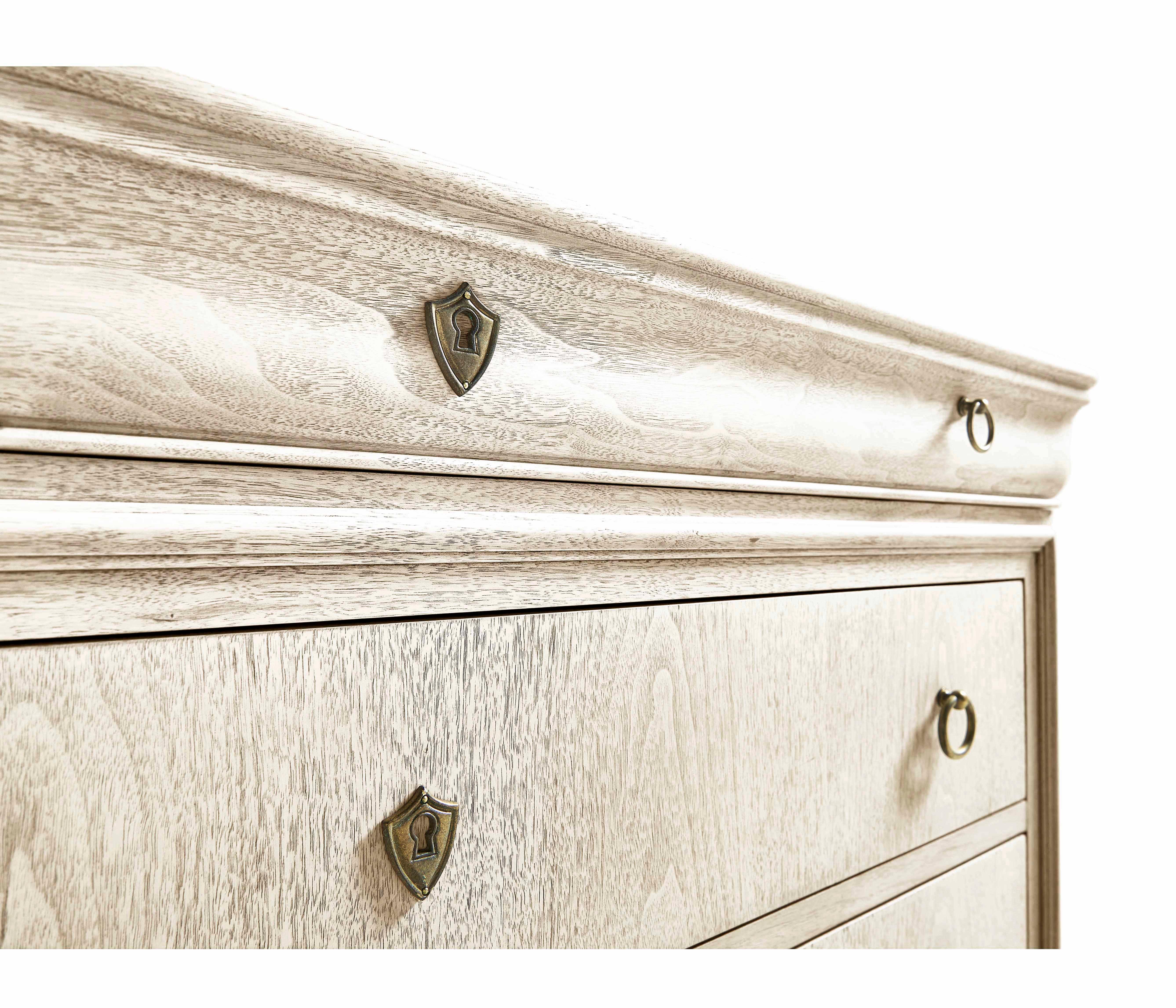 Timeless Entropy Louis Phillipe Drawer Chest in Bleached Walnut 46