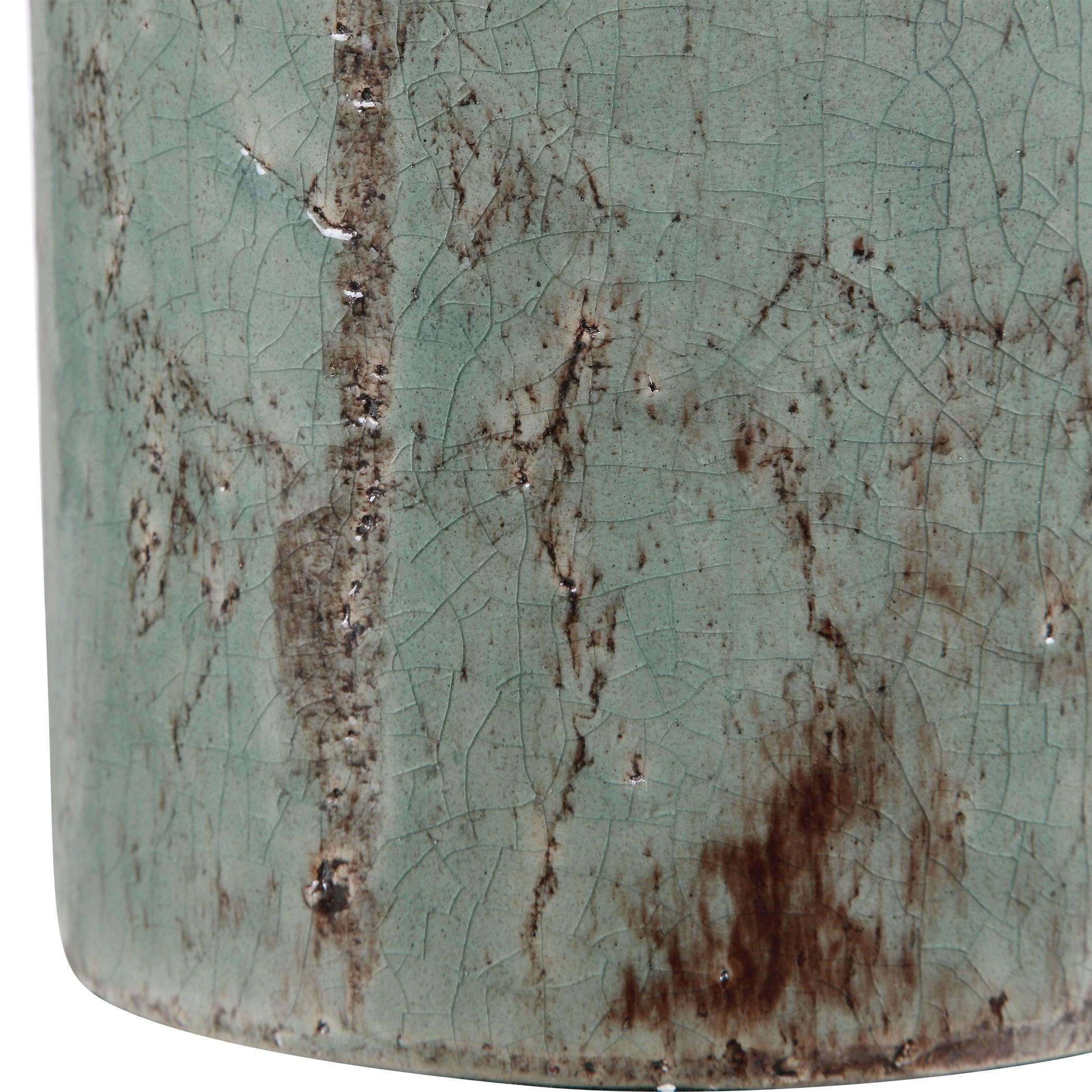 CALLAIS CRACKLED AQUA TABLE LAMP - Frankwebs