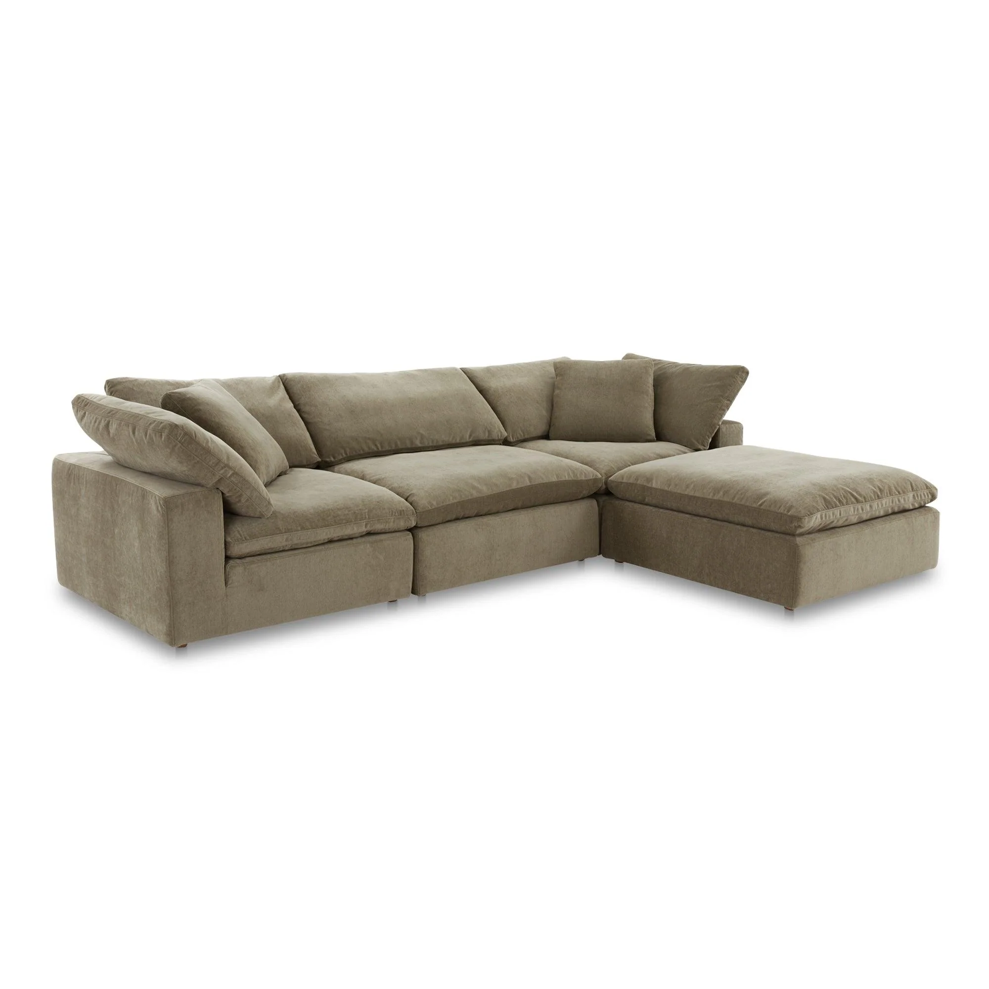 Clay Lounge Modular Sectional Performance Fabric Desert Sage - Frankwebs