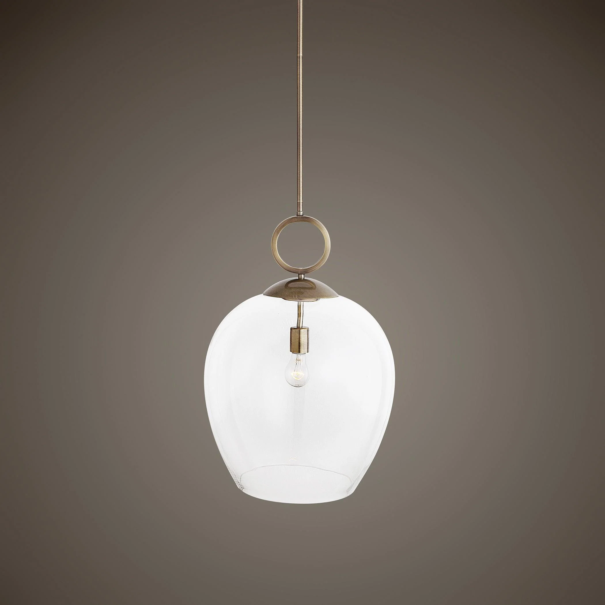 CALIX LARGE BLOWN GLASS 1 LIGHT PENDANT - Frankwebs