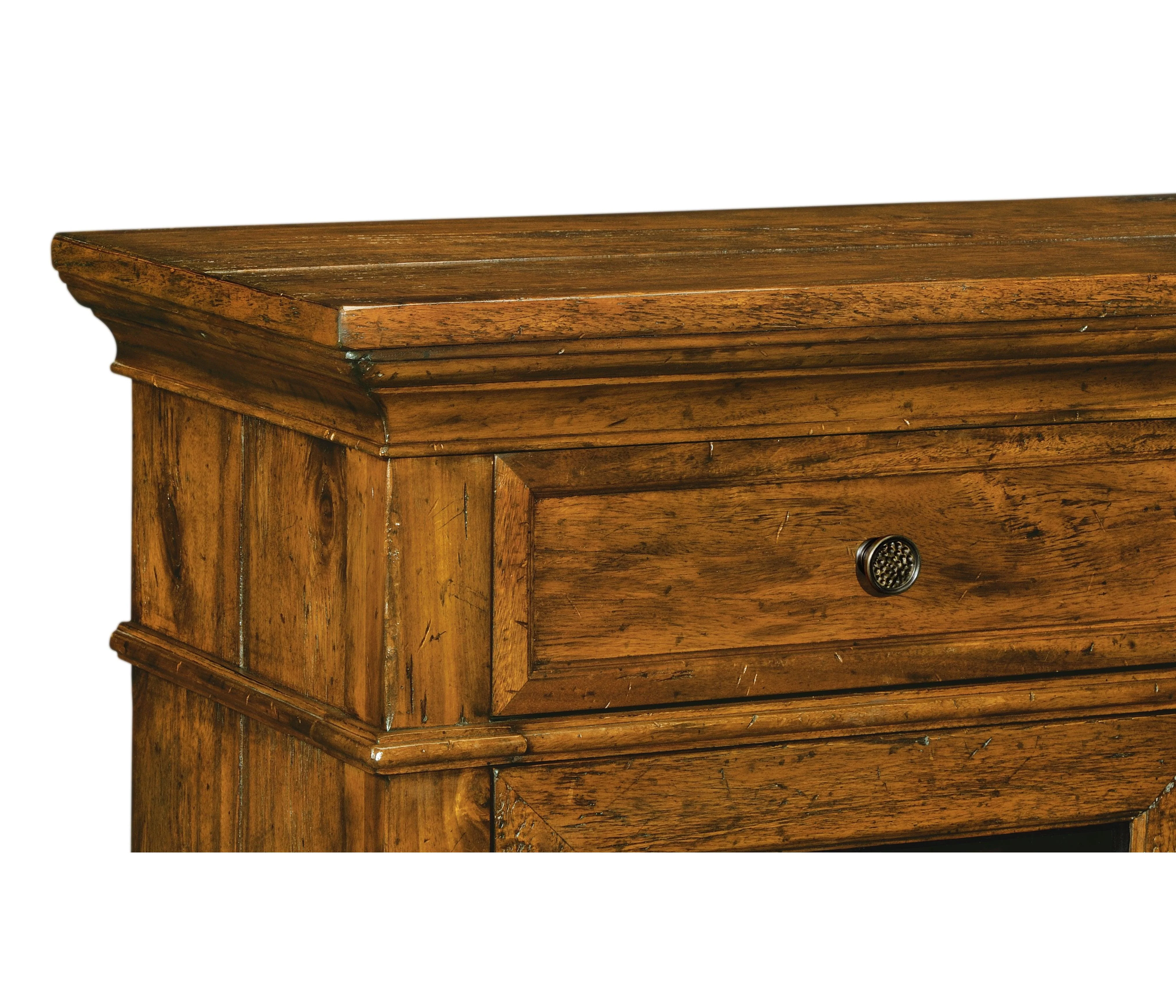 Casual Accents Country Walnut Lighted China Cabinet - Frankwebs