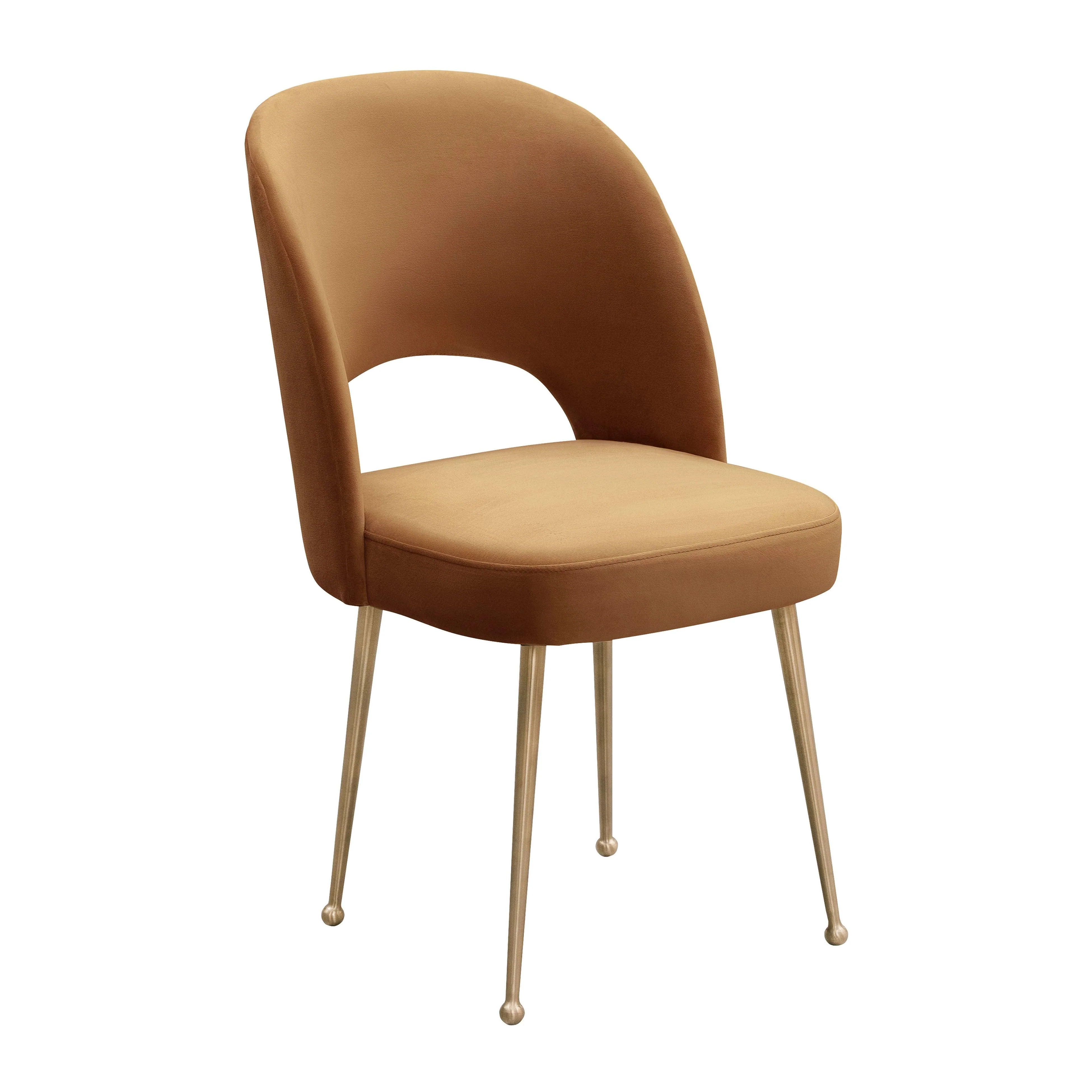 Swell Cognac Velvet Chair - Frankwebs