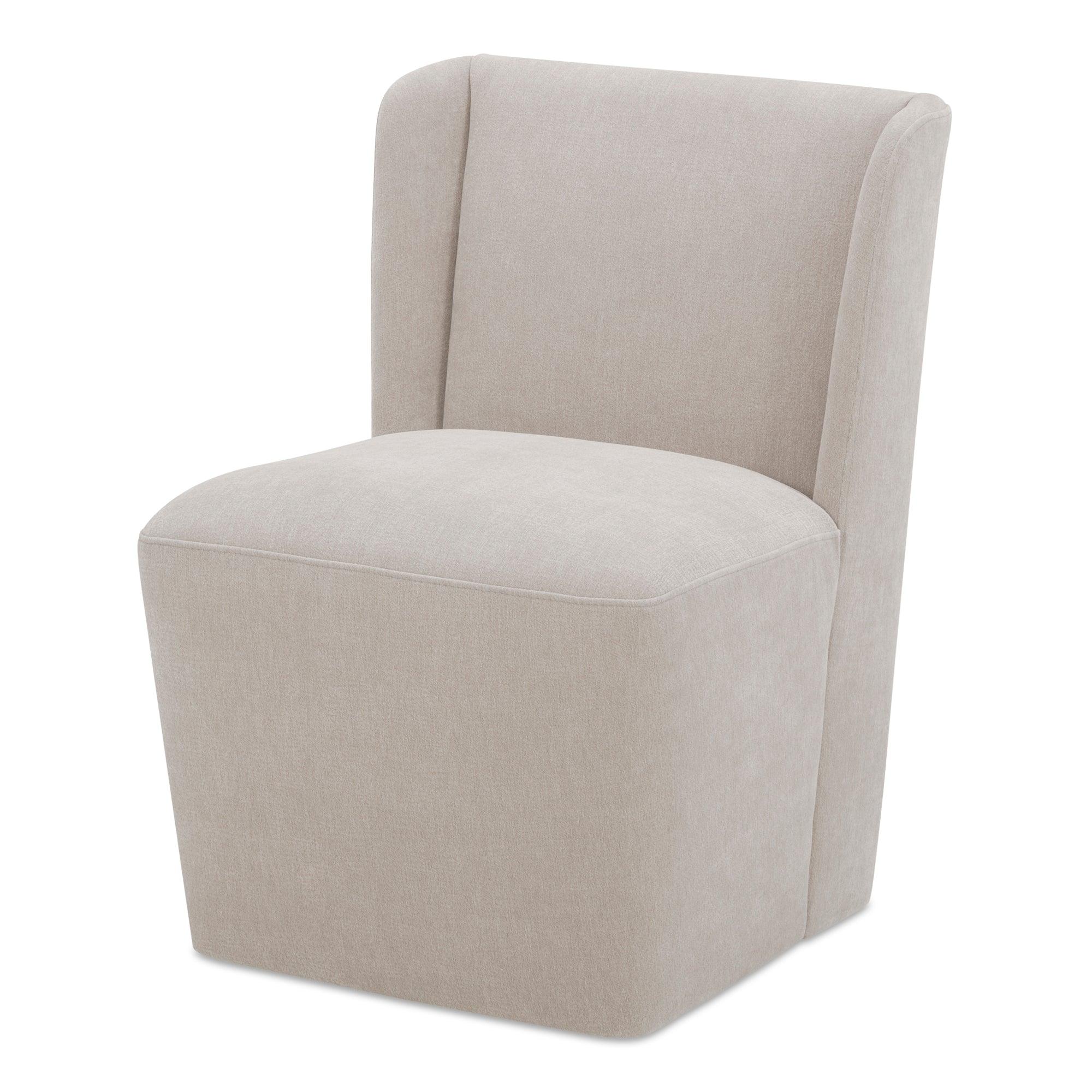 Cormac Rolling Dining Chair Performance Fabric Warm Sand - Frankwebs