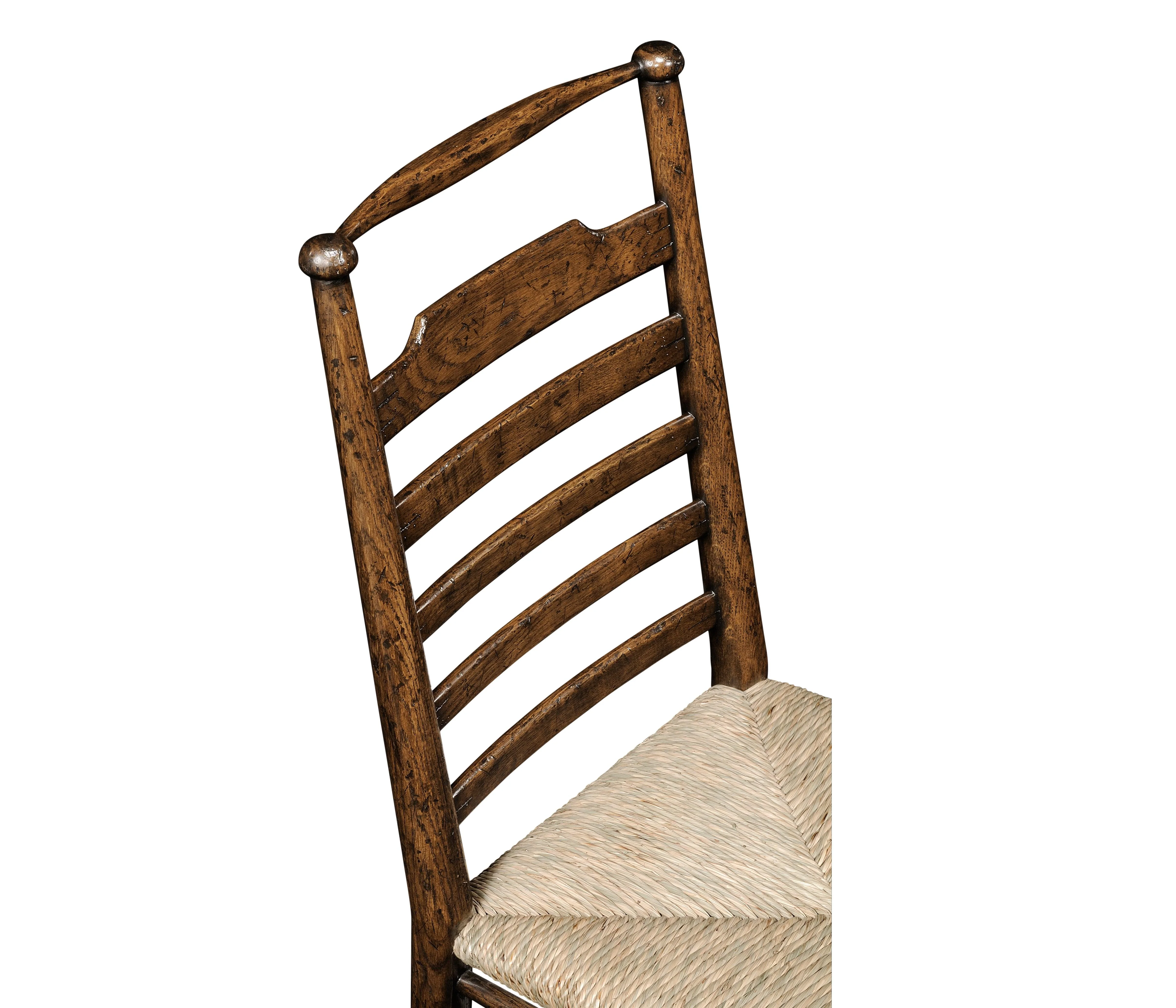 Casual Accents Dark Oak Ladderback Arm Chair - Set of 2 - Frankwebs